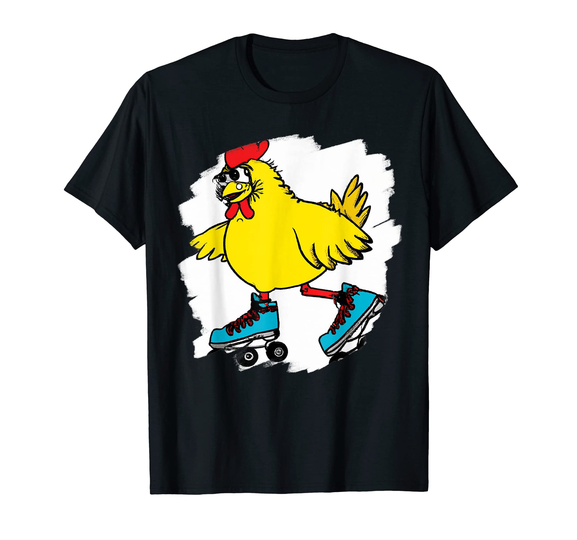 Funny Chicken Roller Skates Farm Animal T-Shirt - Graphic Print for Adults - T-Shirt, Sweatshirt, Hoodie