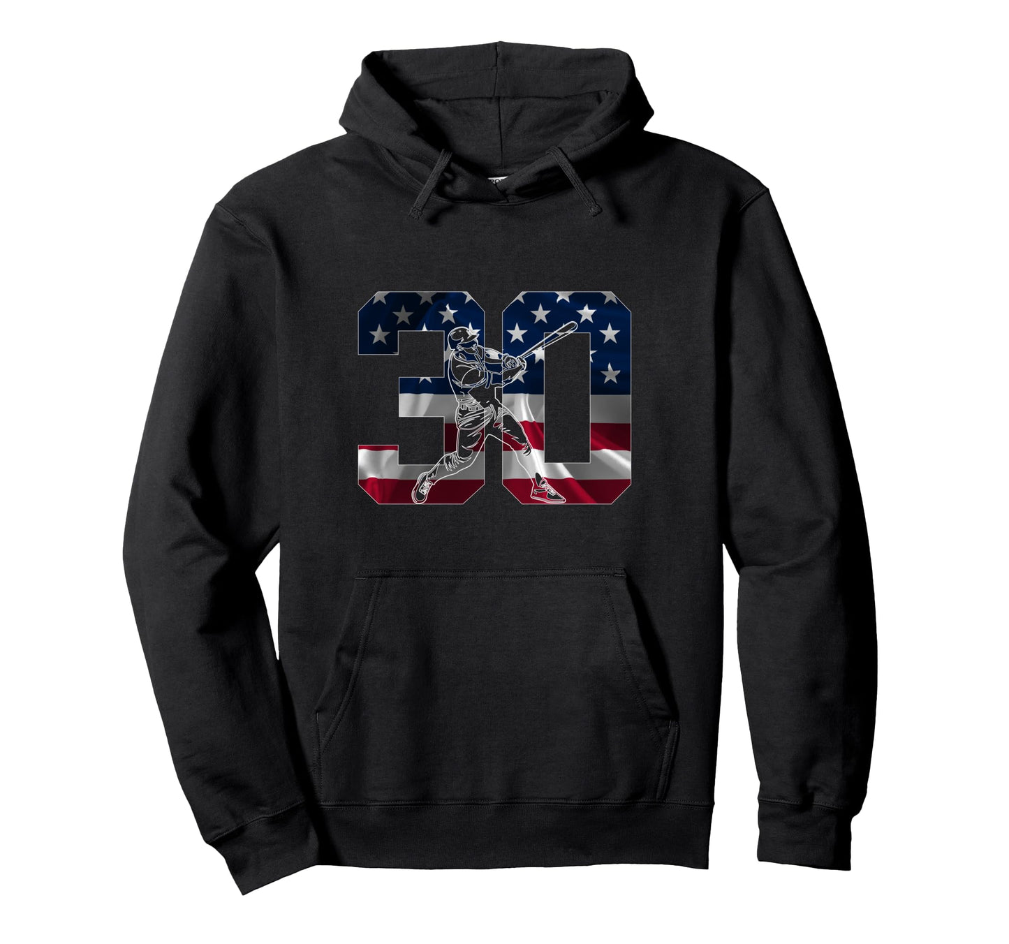 Number 30 Years Baseball 30Th Hoodie - Fun Novelty Design Men Women - T-Shirt, Sweatshirt, Hoodie