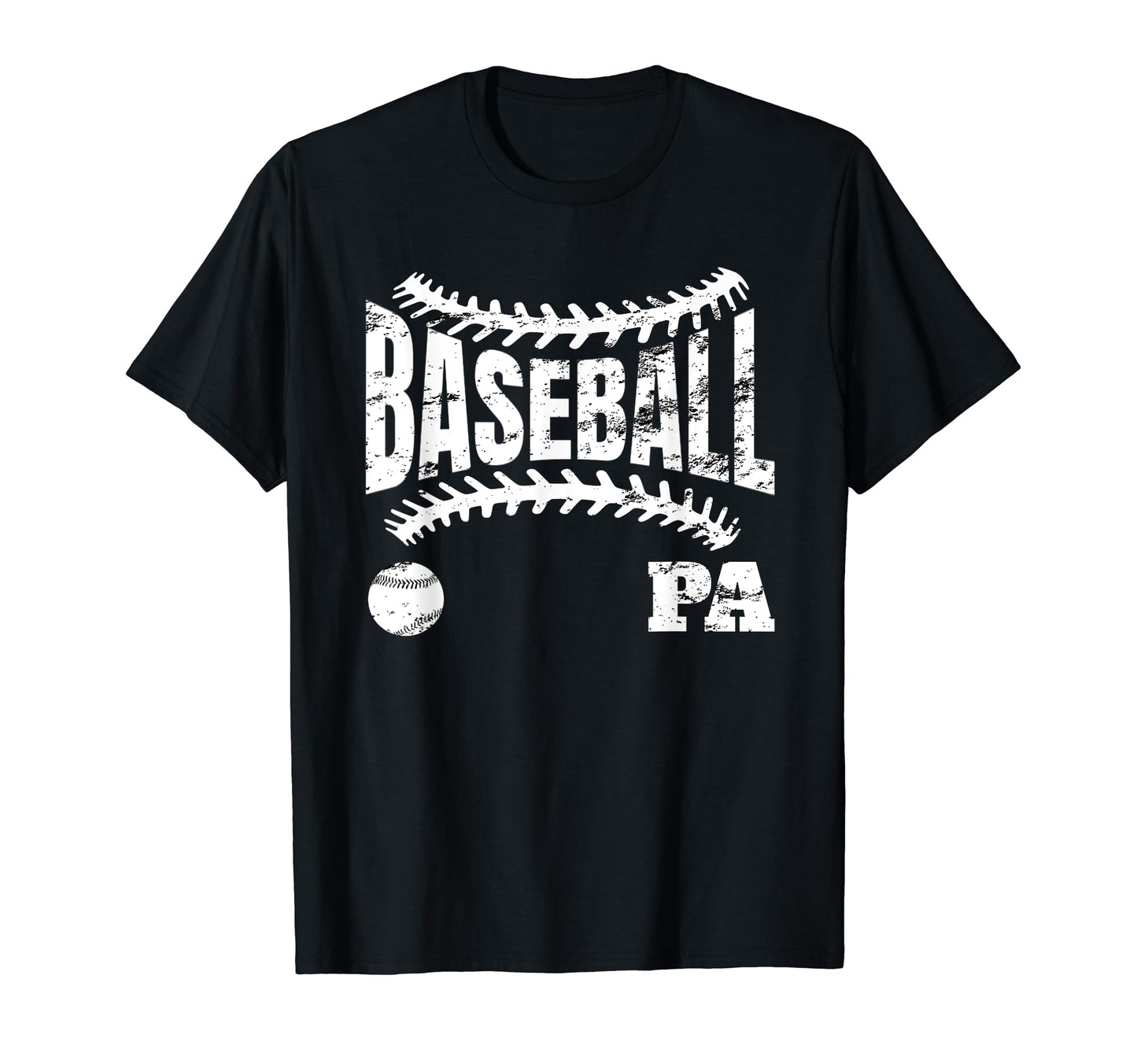 Mens Funny Baseball Pa Fathers Day T-Shirt - Custom Art Print Men Women - T-Shirt, Sweatshirt, Hoodie