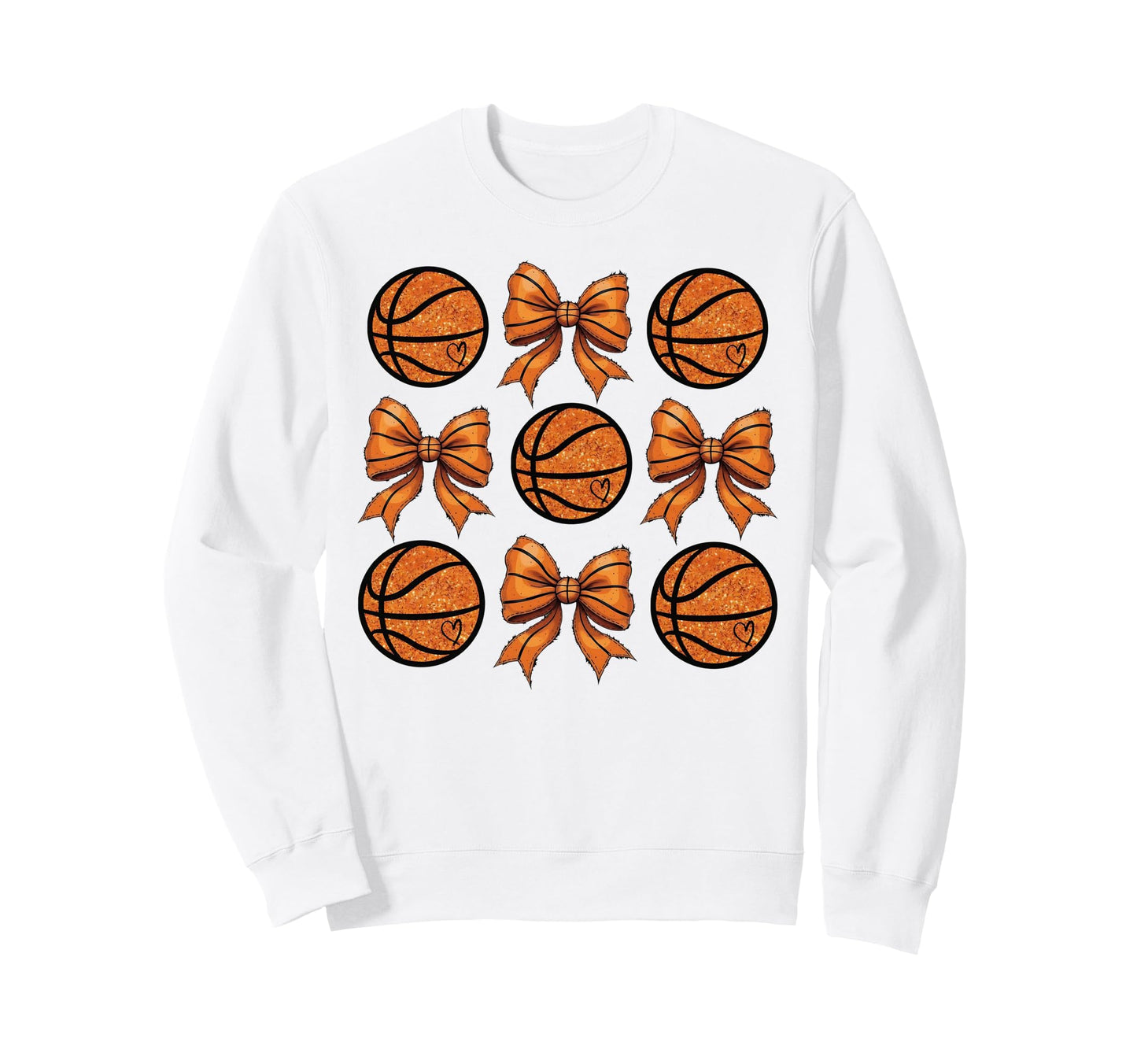 Basketball Bow Game Day Basketball Sweatshirt - Streetwear Style Unisex - T-Shirt, Sweatshirt, Hoodie