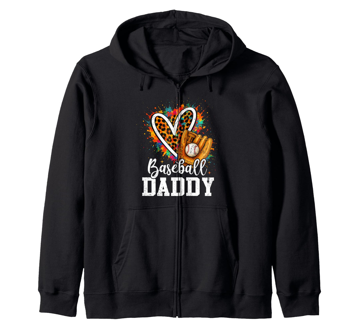 My Favorite Baseball Dad Leopard Heart T-Shirt - Streetwear Style Men Women - T-Shirt, Sweatshirt, Hoodie