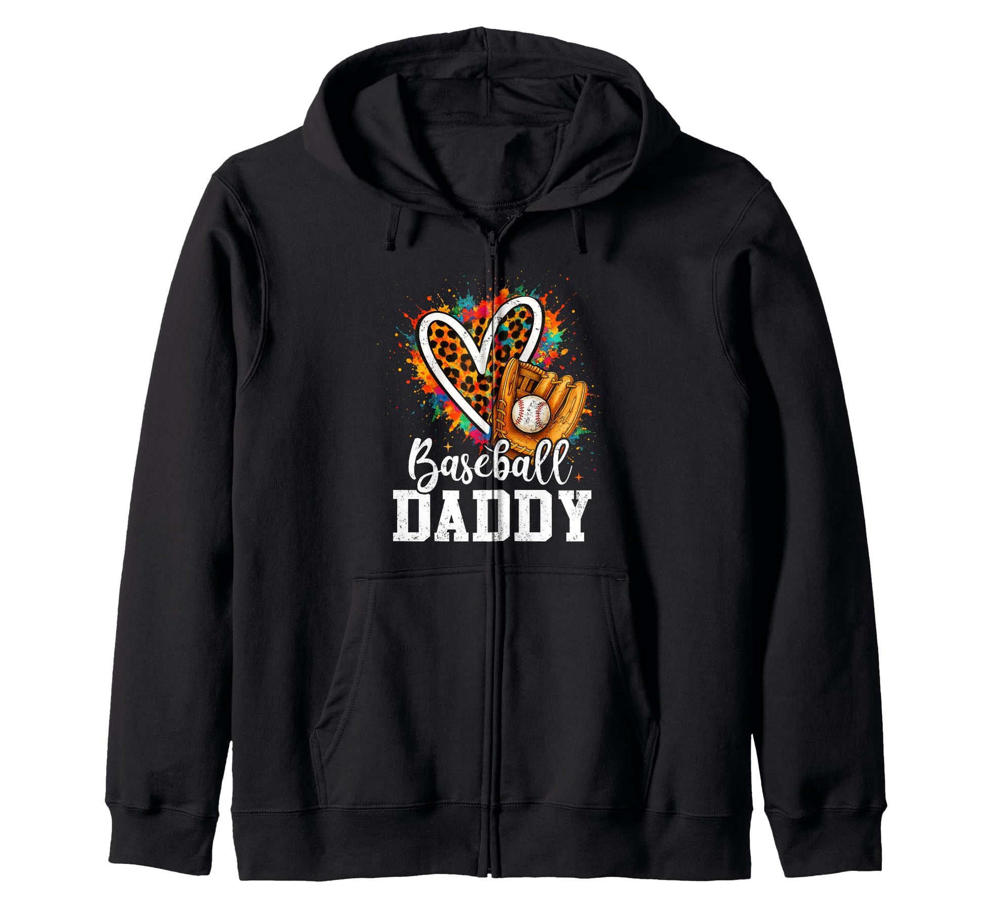 My Favorite Baseball Dad Leopard Heart T-Shirt - Streetwear Style Men Women - T-Shirt, Sweatshirt, Hoodie