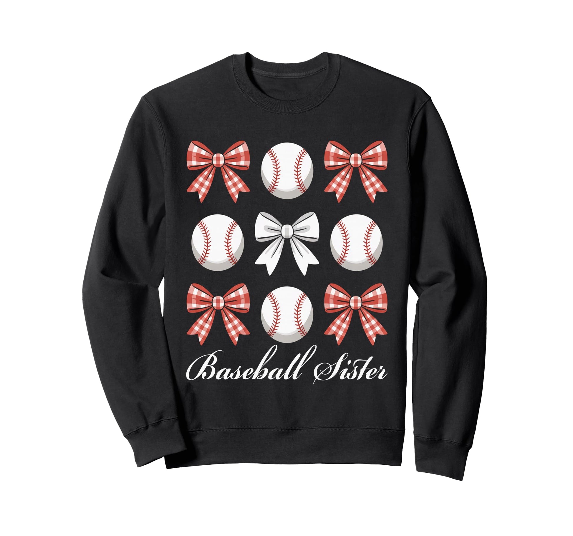 Baseball Sister Coquette Bow Biggest Sweatshirt - Unique Graphic Men Women - T-Shirt, Sweatshirt, Hoodie