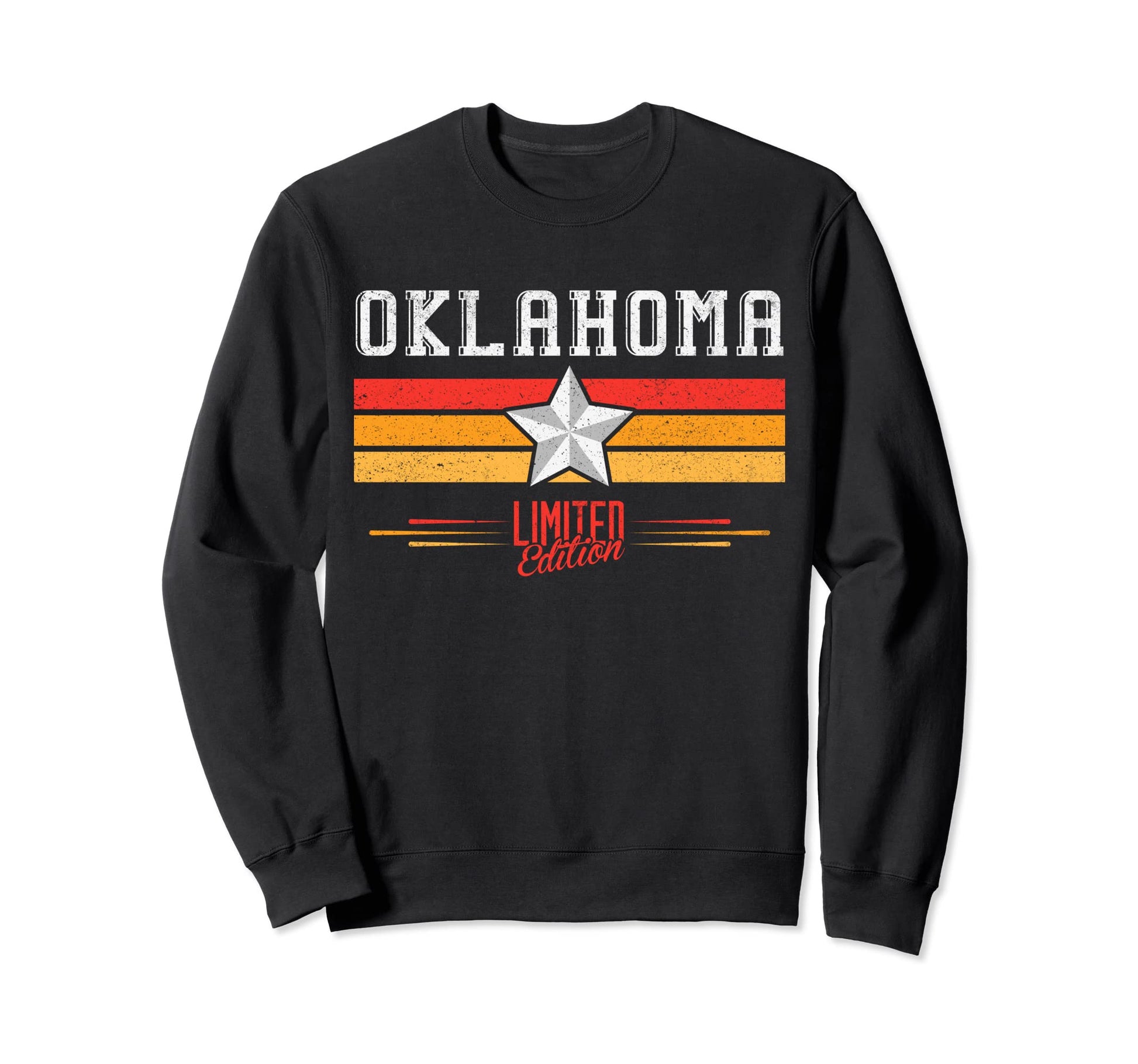 Oklahoma State Stripes Oklahoma Sweatshirt - Fun Novelty Design for Adults - T-Shirt, Sweatshirt, Hoodie