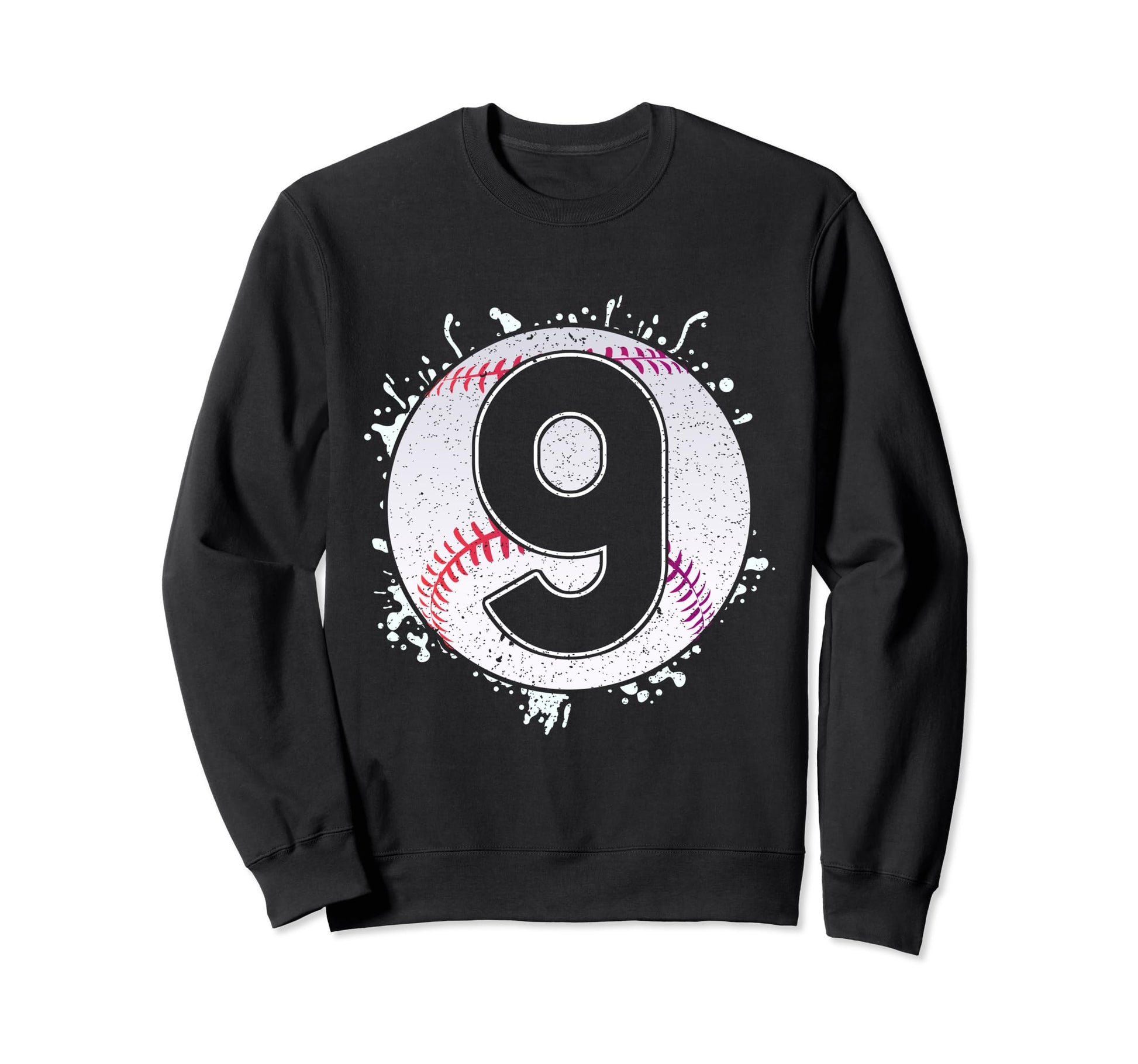 Baseball Birthday 9Th Birthday Party Sweatshirt - Custom Art Print Unisex - T-Shirt, Sweatshirt, Hoodie