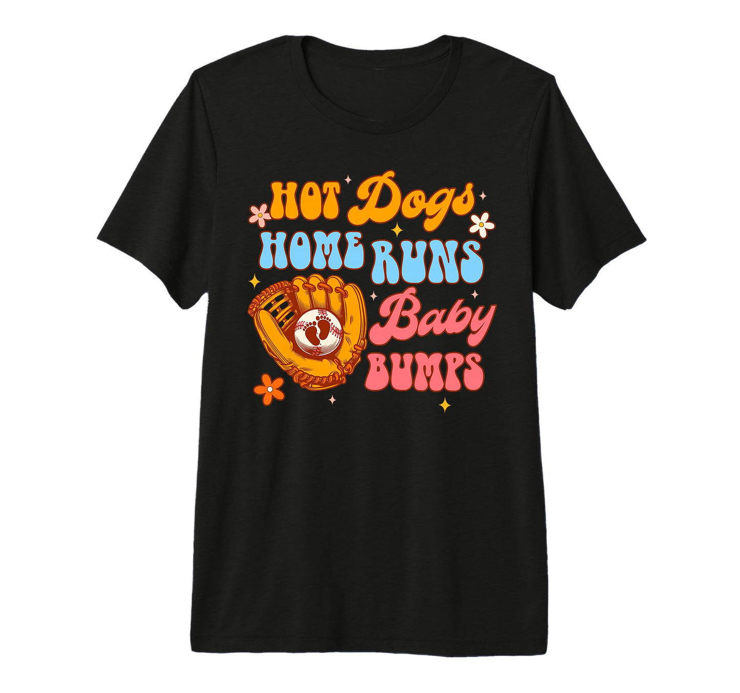 Baseball Pregnancy Shower Hot Dogs T-Shirt - Streetwear Style for Adults - T-Shirt, Sweatshirt, Hoodie