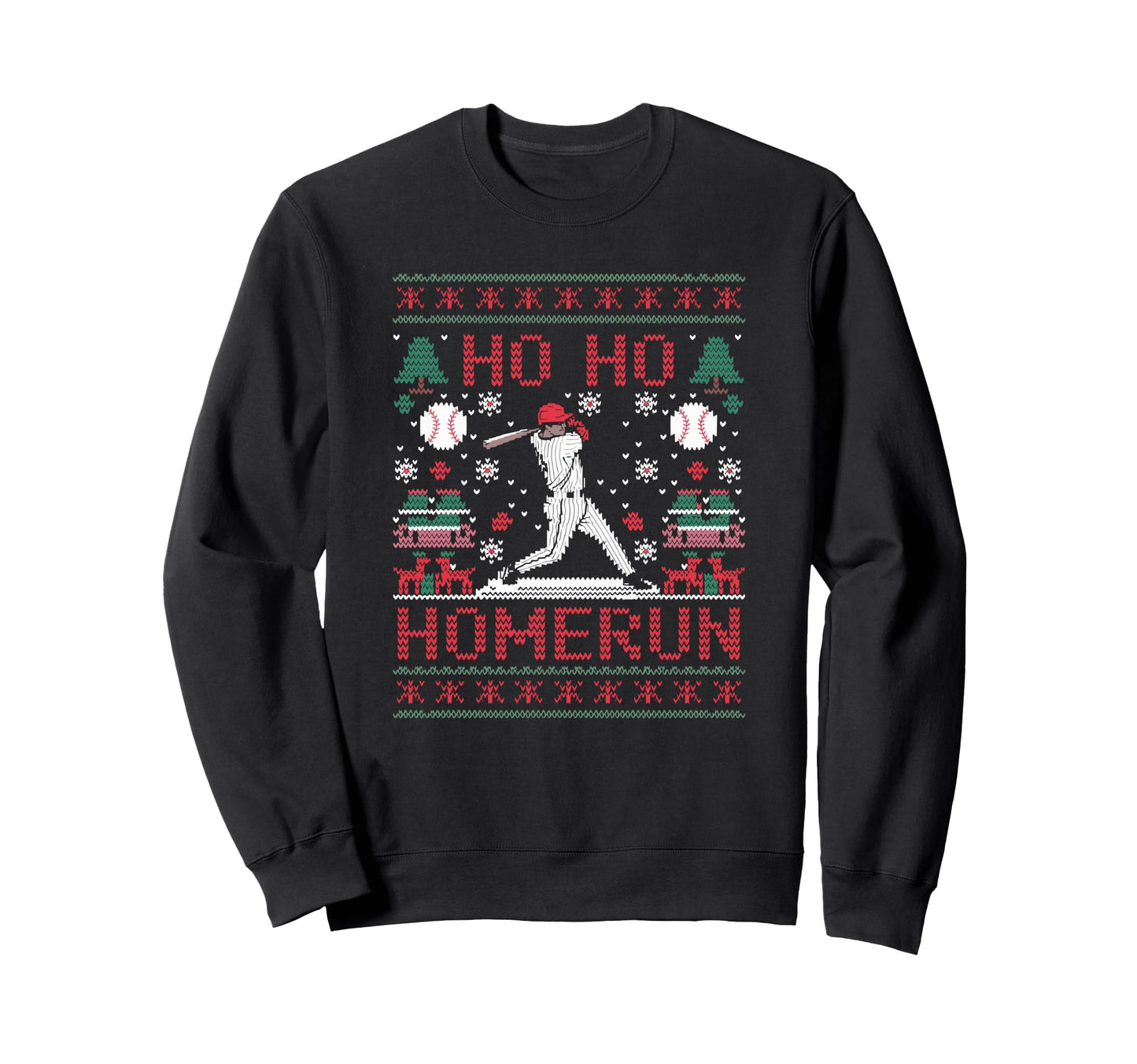 Ho Ho Homerun Ugly Party Sweatshirt - Casual Everyday Wear Unisex - T-Shirt, Sweatshirt, Hoodie