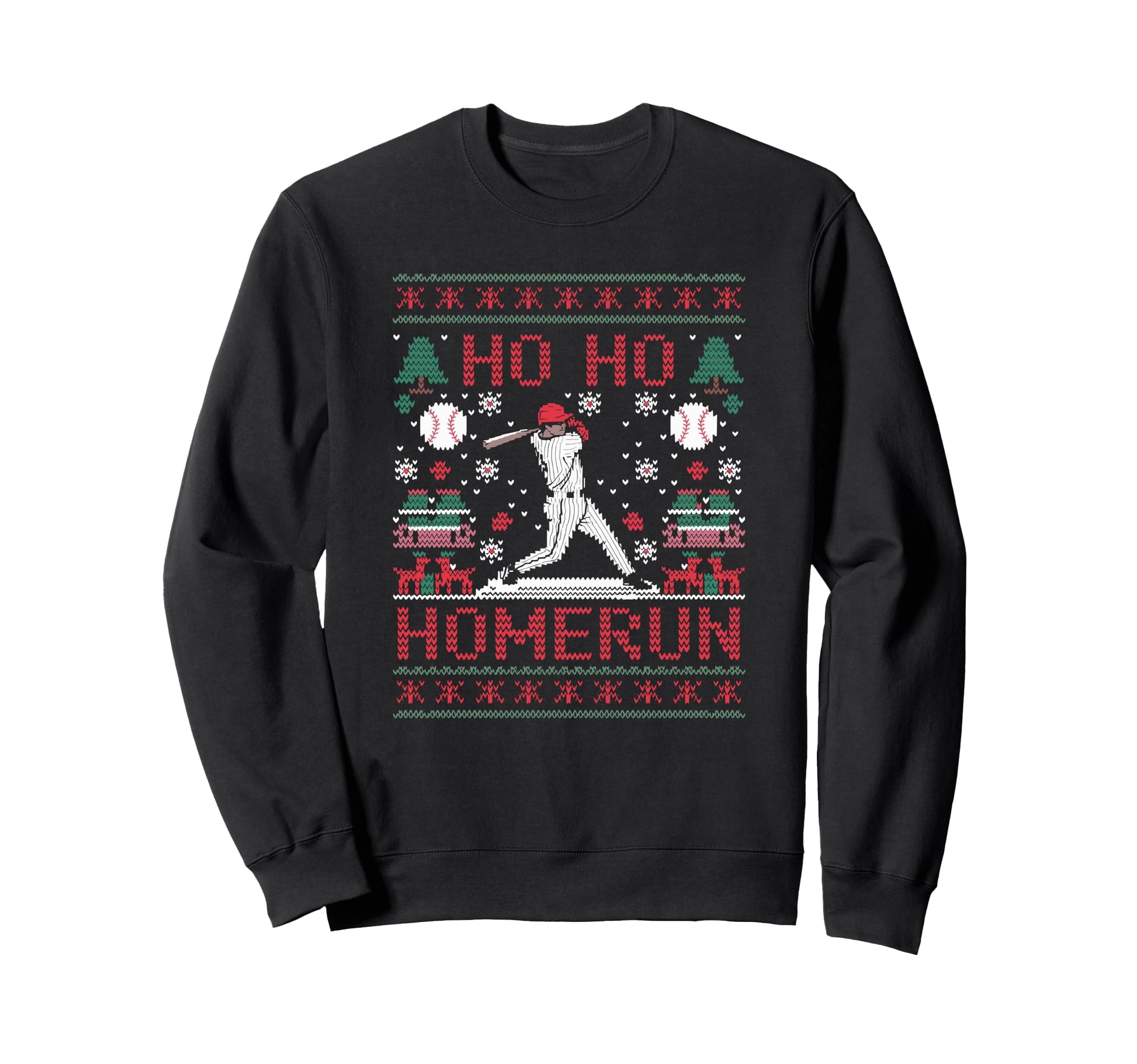 Ho Ho Homerun Ugly Party Sweatshirt - Casual Everyday Wear Unisex - T-Shirt, Sweatshirt, Hoodie