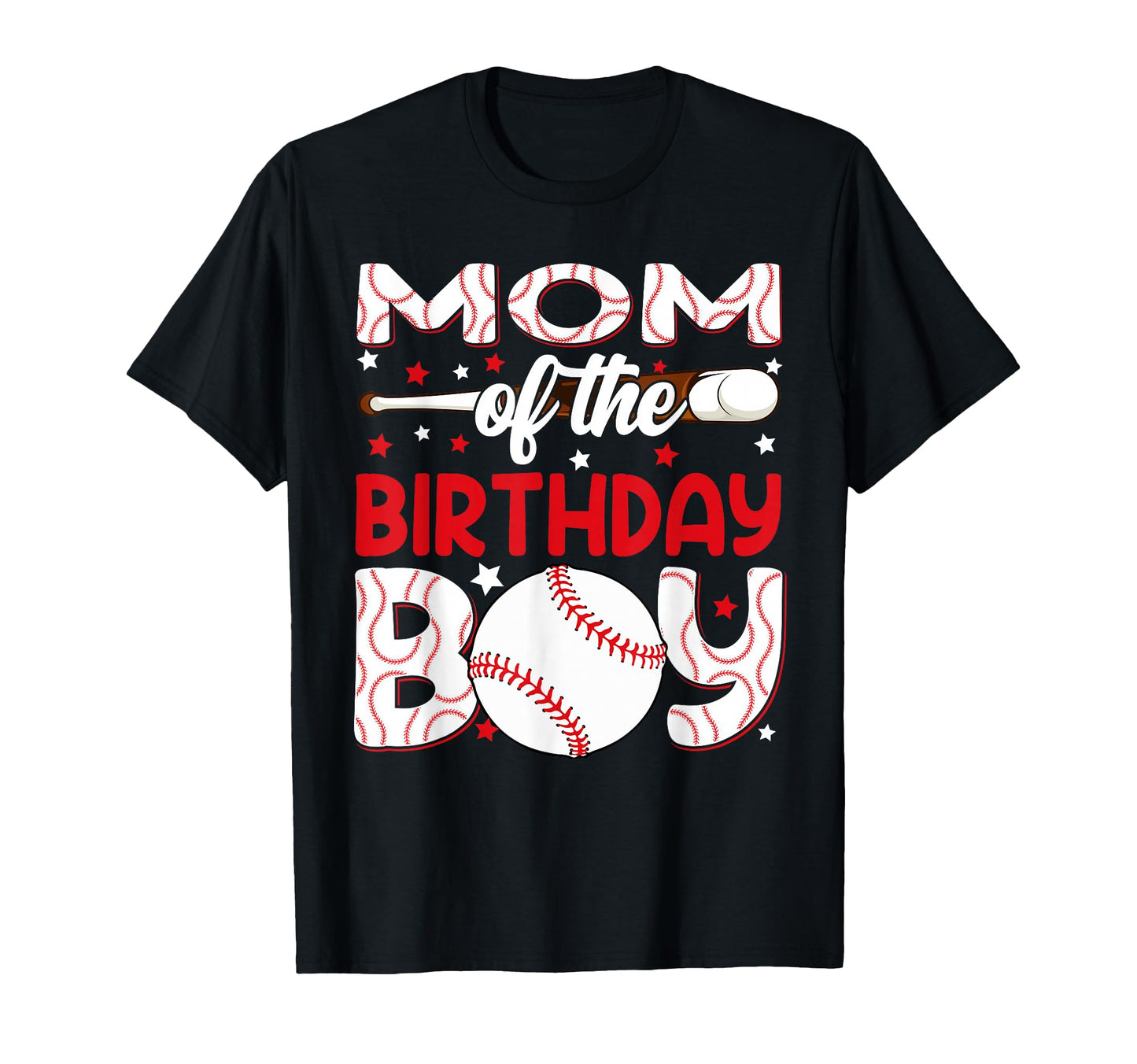 Mom Birthday Baseball Party Family T-Shirt - Graphic Print Unisex - T-Shirt, Sweatshirt, Hoodie