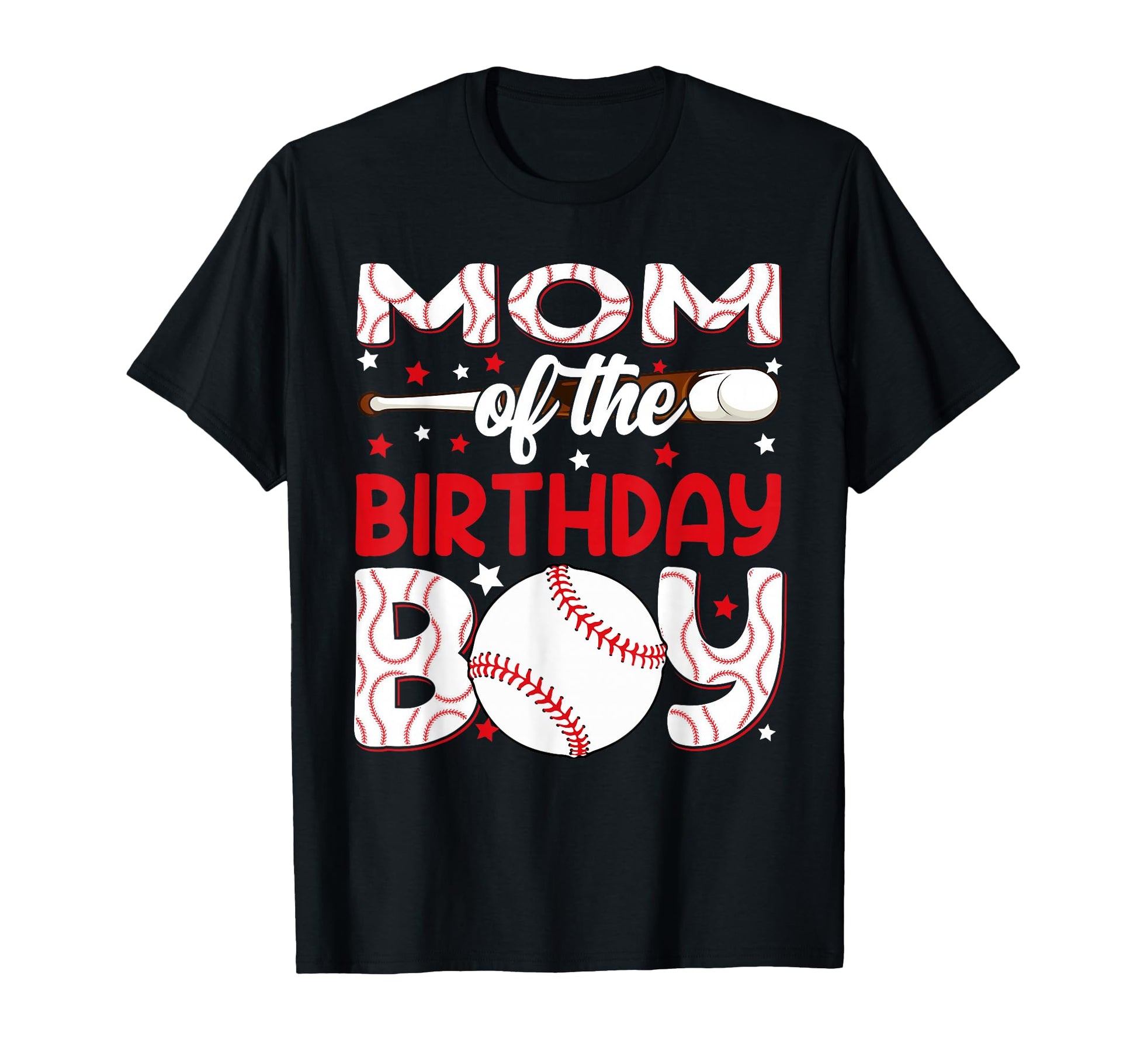 Mom Birthday Baseball Party Family T-Shirt - Graphic Print Unisex - T-Shirt, Sweatshirt, Hoodie