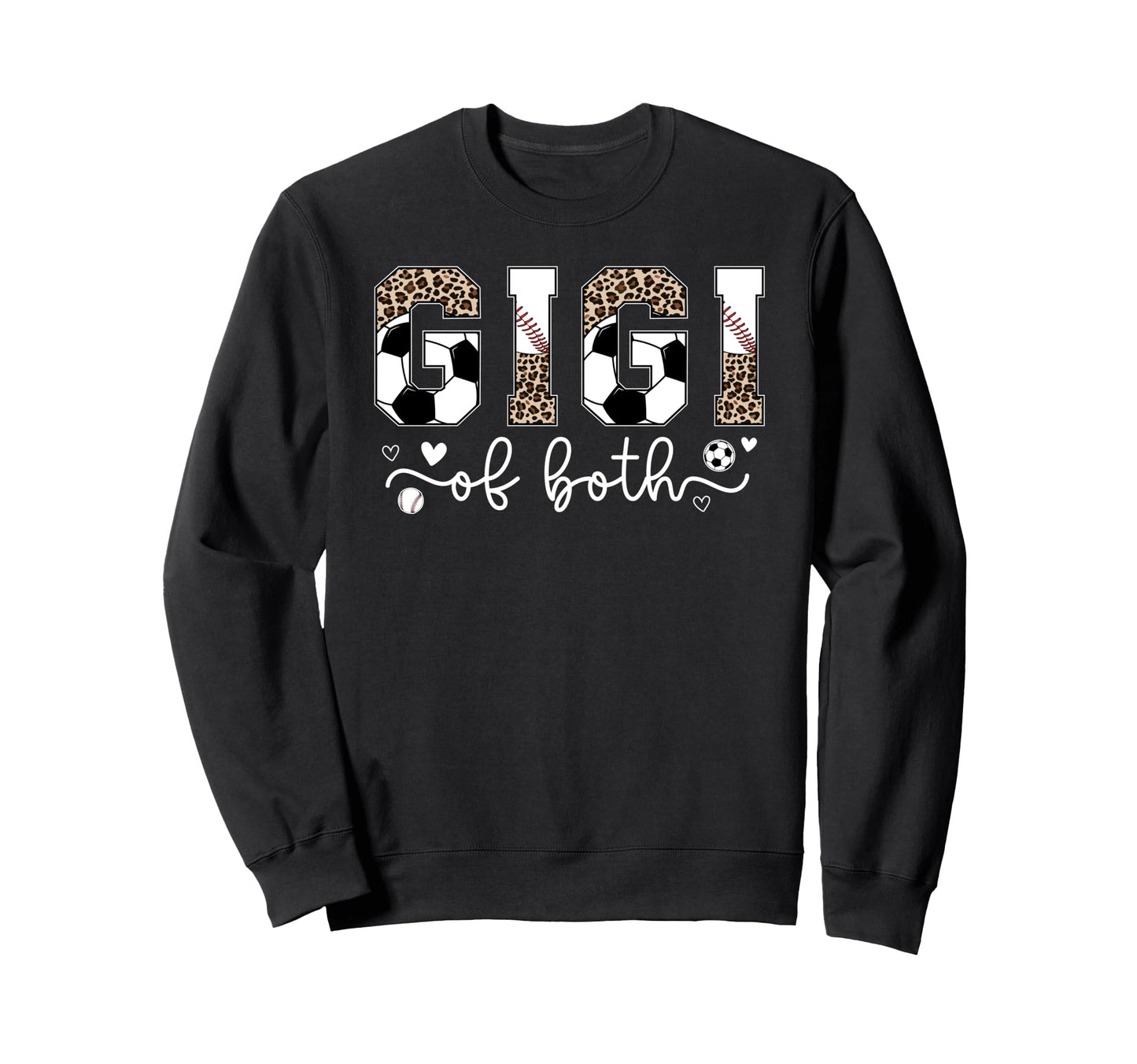Gigi Both Leopard Baseball Soccer Sweatshirt - Trendy Graphic Men Women - T-Shirt, Sweatshirt, Hoodie