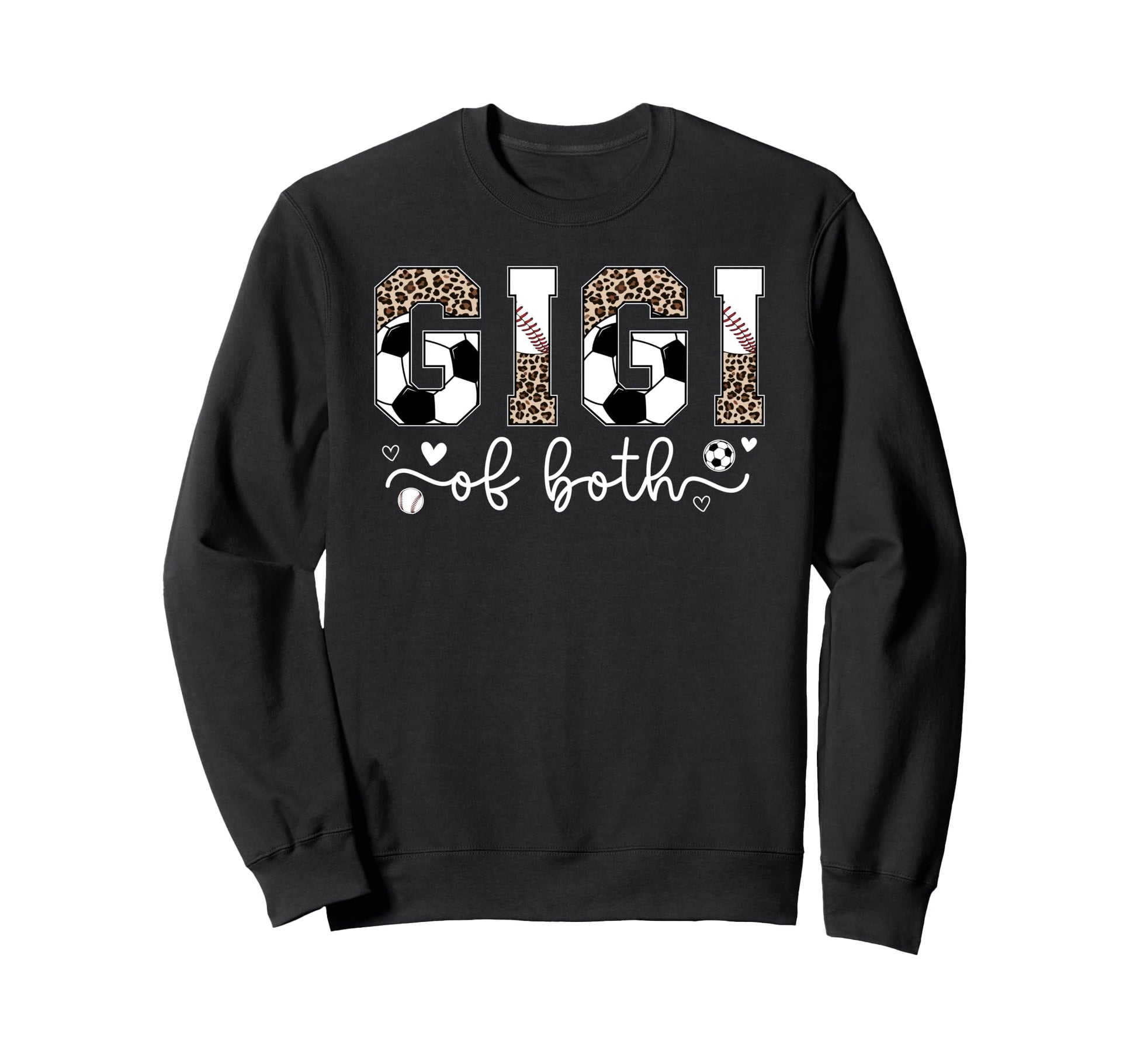 Gigi Both Leopard Baseball Soccer Sweatshirt - Trendy Graphic Men Women - T-Shirt, Sweatshirt, Hoodie
