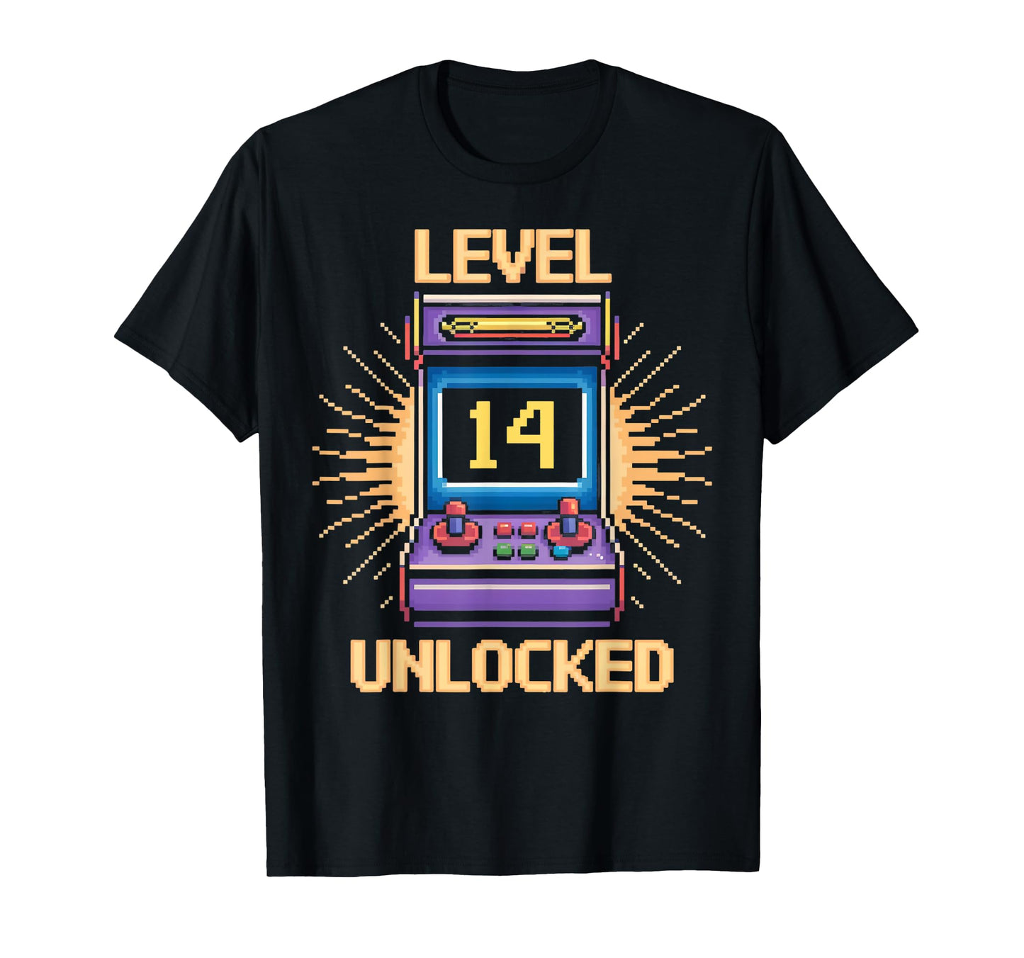 Level 14 Unlock Birthday Gamer 14 T-Shirt - Custom Art Print Men Women - T-Shirt, Sweatshirt, Hoodie