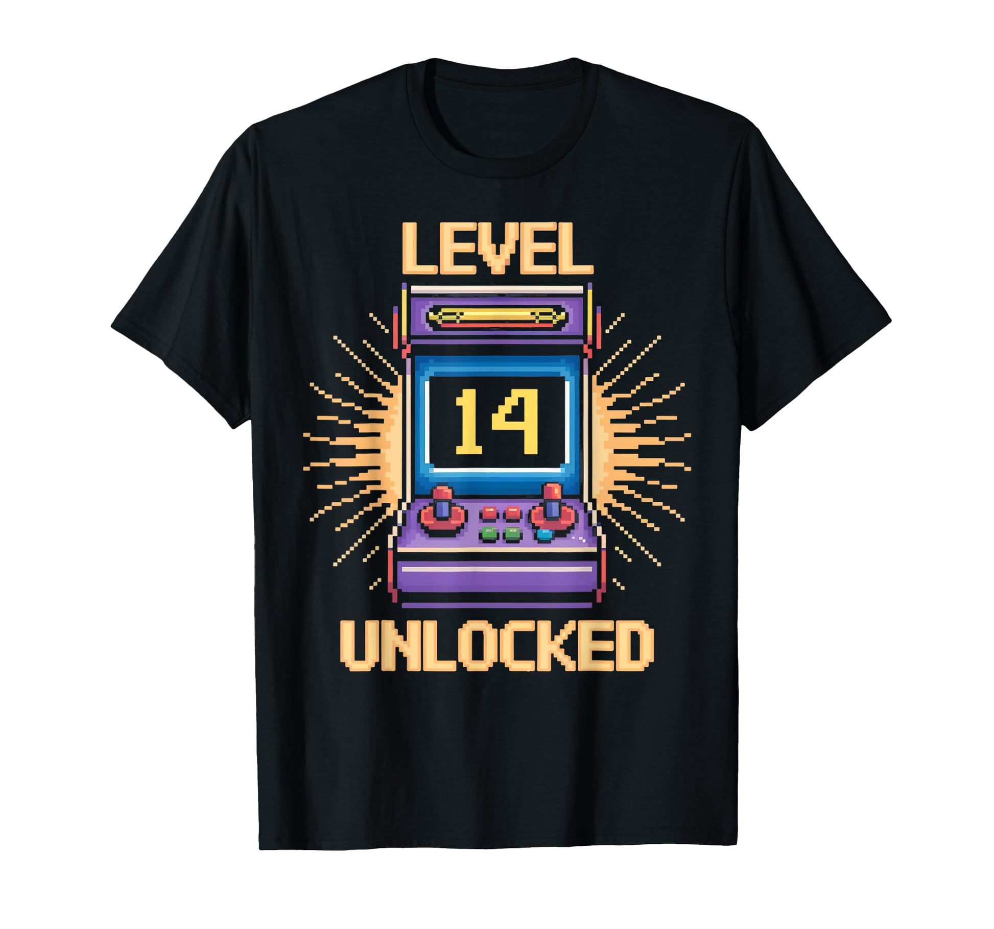 Level 14 Unlock Birthday Gamer 14 T-Shirt - Custom Art Print Men Women - T-Shirt, Sweatshirt, Hoodie