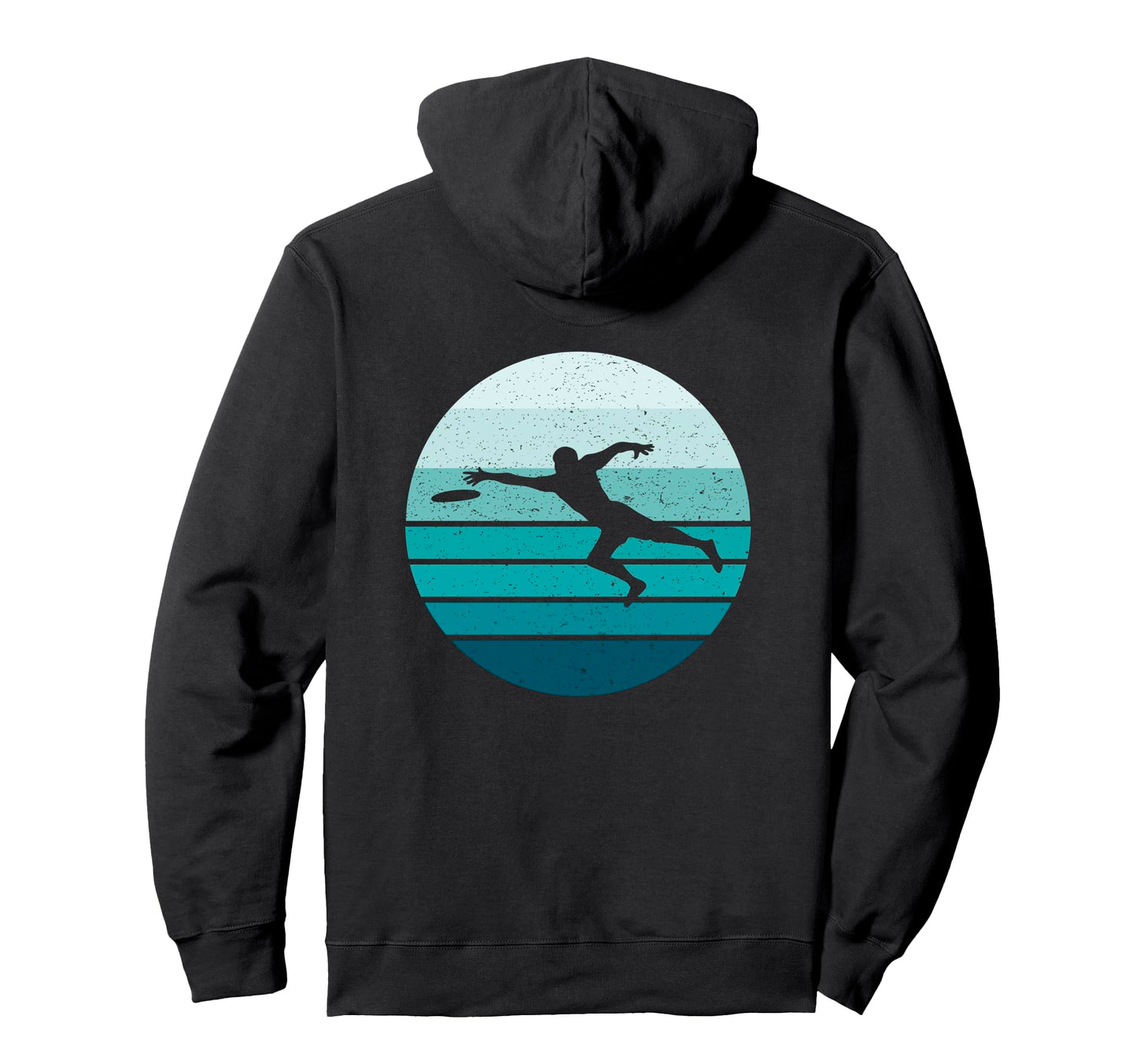 Ultimate Frisbee Striped Sunset Hoodie - Minimalist Print Unisex - T-Shirt, Sweatshirt, Hoodie