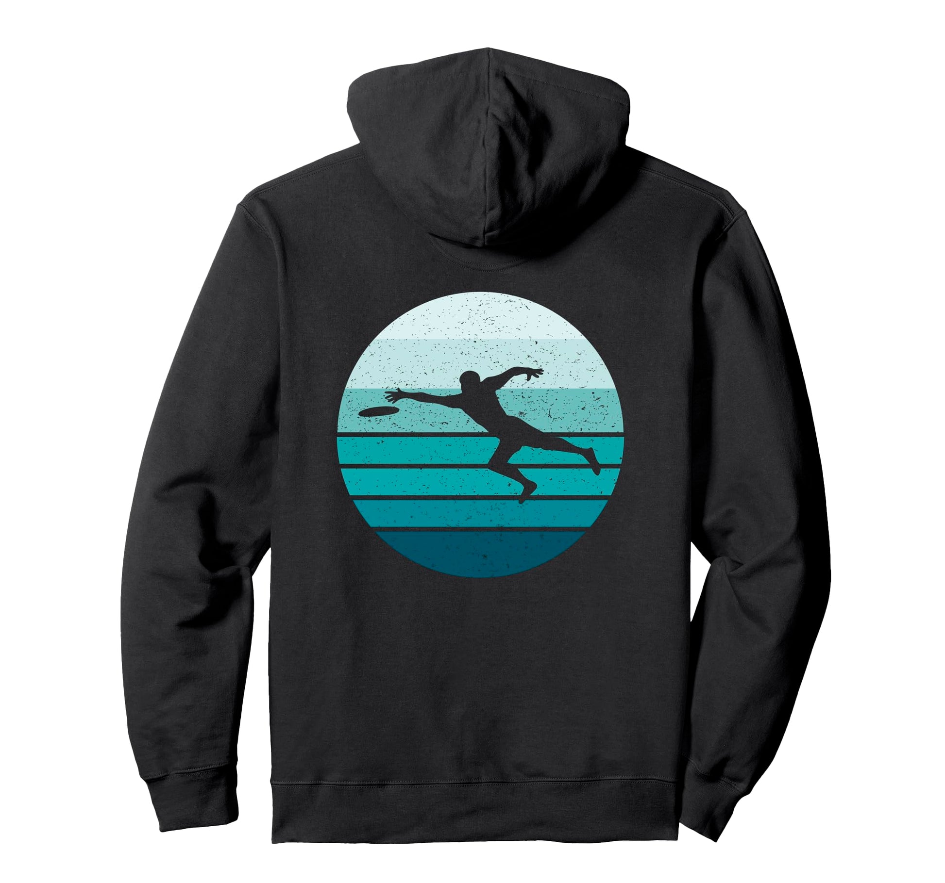 Ultimate Frisbee Striped Sunset Hoodie - Minimalist Print Unisex - T-Shirt, Sweatshirt, Hoodie