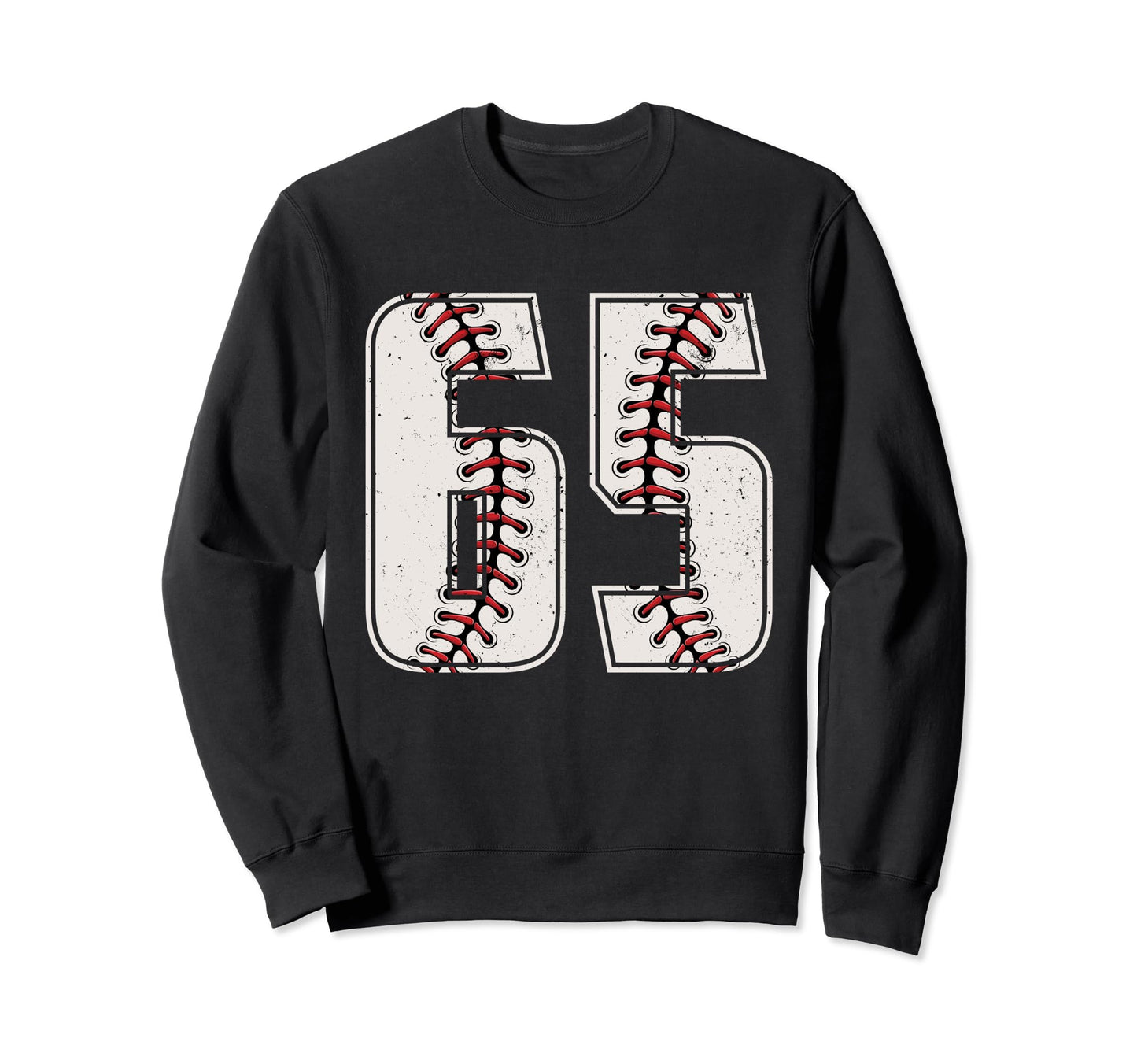 Baseball Player Number 65 Sixty Five Sweatshirt - Unique Graphic Unisex - T-Shirt, Sweatshirt, Hoodie