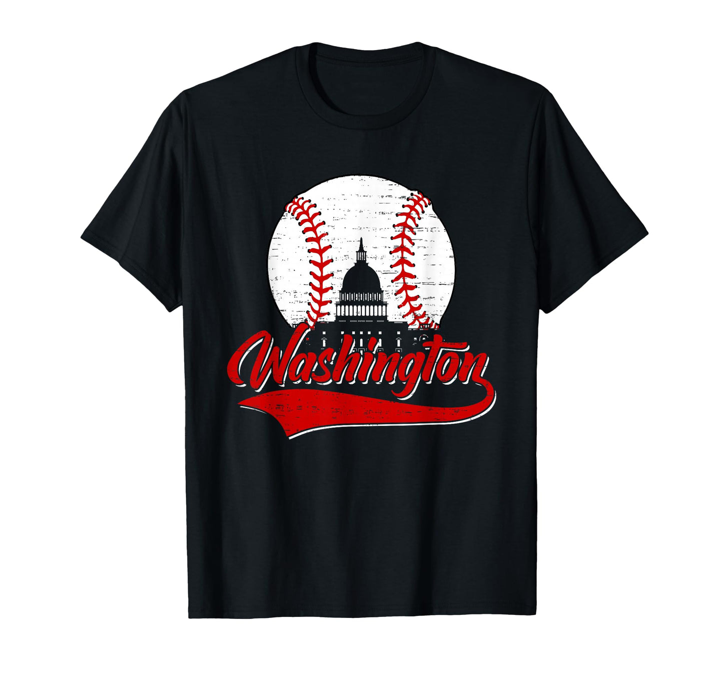 Distressed Washington Baseball Usa Lover T-Shirt - Trendy Graphic Unisex - T-Shirt, Sweatshirt, Hoodie