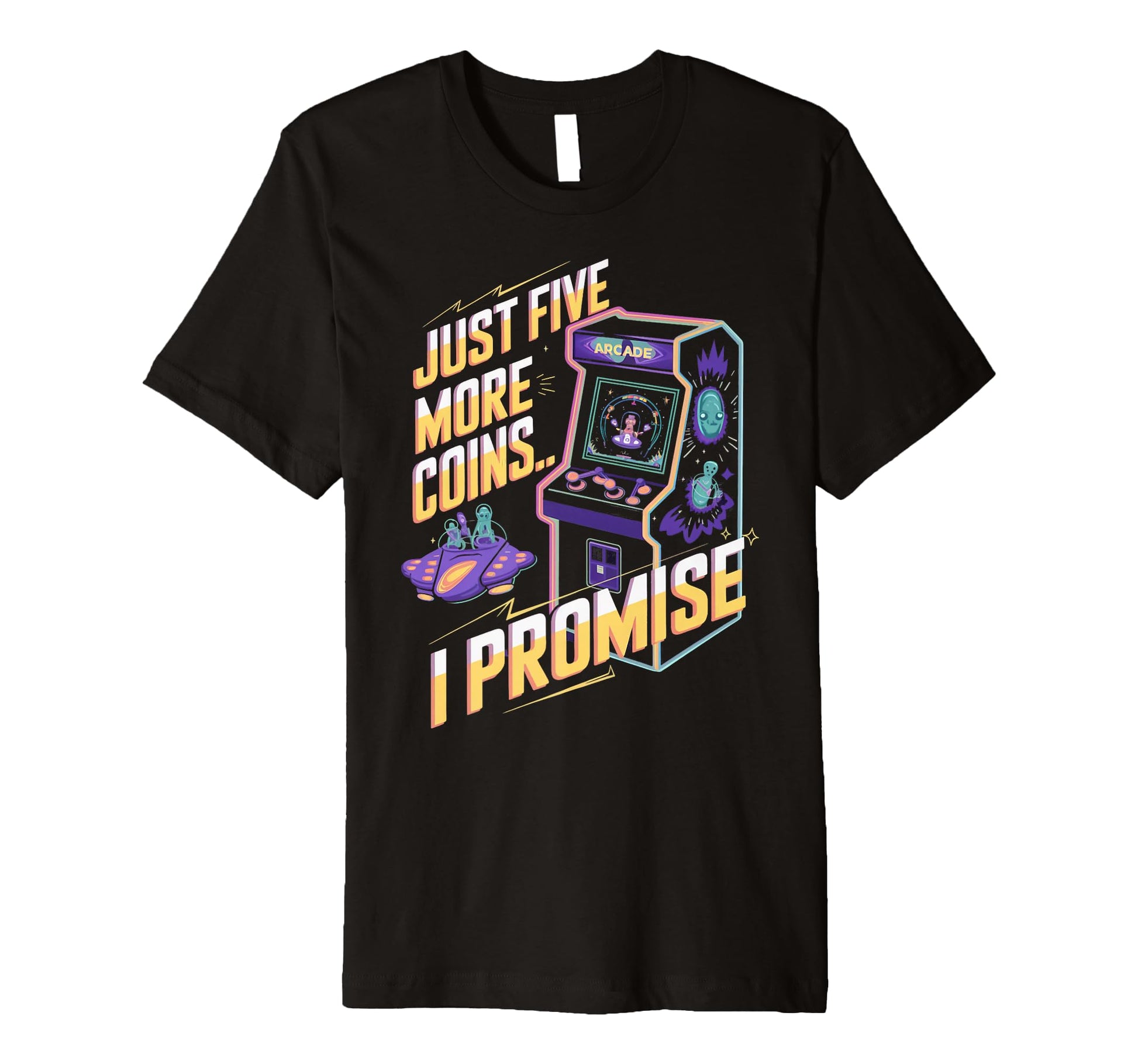 Just Five More Coins Arcade Gamer T-Shirt - Streetwear Style for Adults - T-Shirt, Sweatshirt, Hoodie