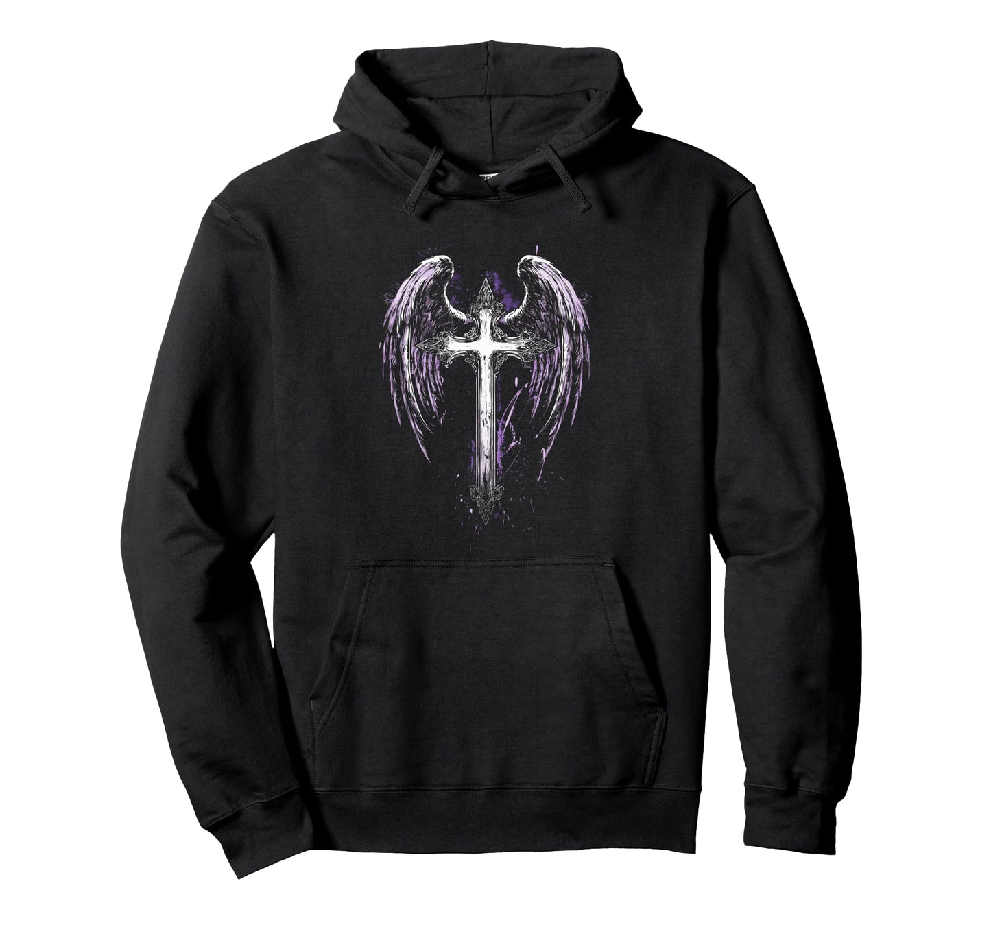Gothic Cross Grunge Aesthetic Y2K Hoodie - Aesthetic Graphic for Adults - T-Shirt, Sweatshirt, Hoodie