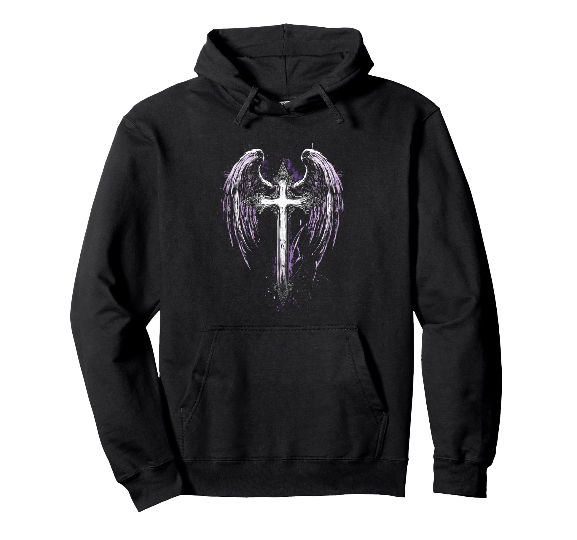 Gothic Cross Grunge Aesthetic Y2K Hoodie - Aesthetic Graphic for Adults - T-Shirt, Sweatshirt, Hoodie