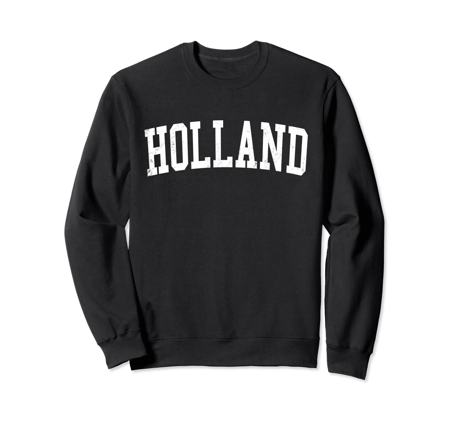 Holland Mi Distressed White Sweatshirt - Fun Novelty Design for Adults - T-Shirt, Sweatshirt, Hoodie