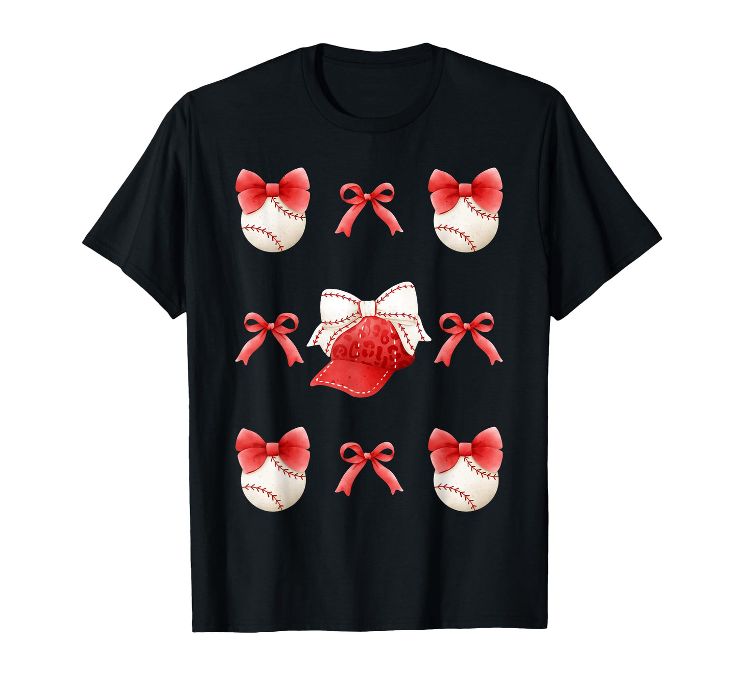 Coquette Baseball Softball Mom Bow T-Shirt - Aesthetic Graphic for Adults - T-Shirt, Sweatshirt, Hoodie