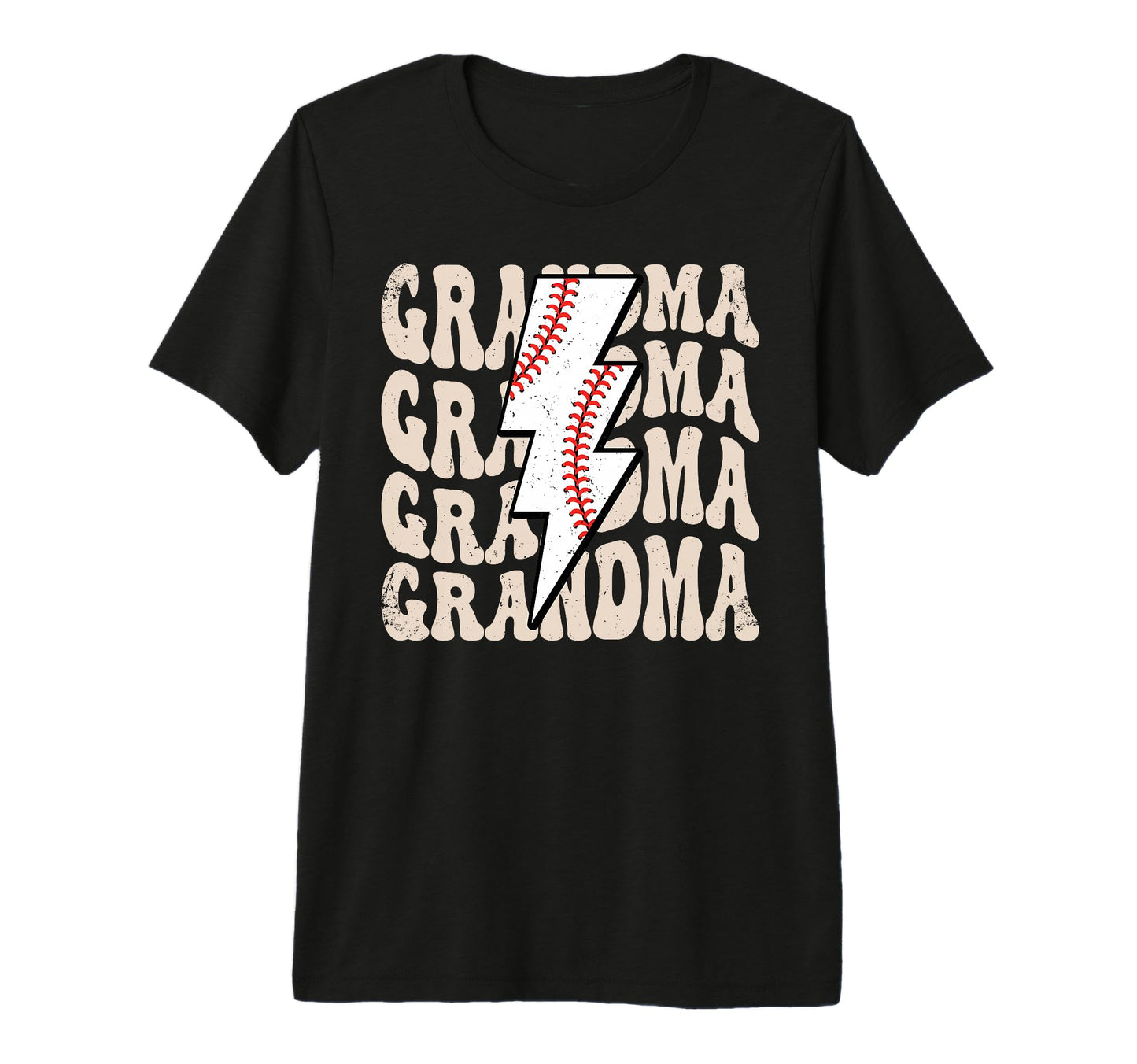 Lightning Groovy Proud Baseball Grandma T-Shirt - Minimalist Print Unisex - T-Shirt, Sweatshirt, Hoodie