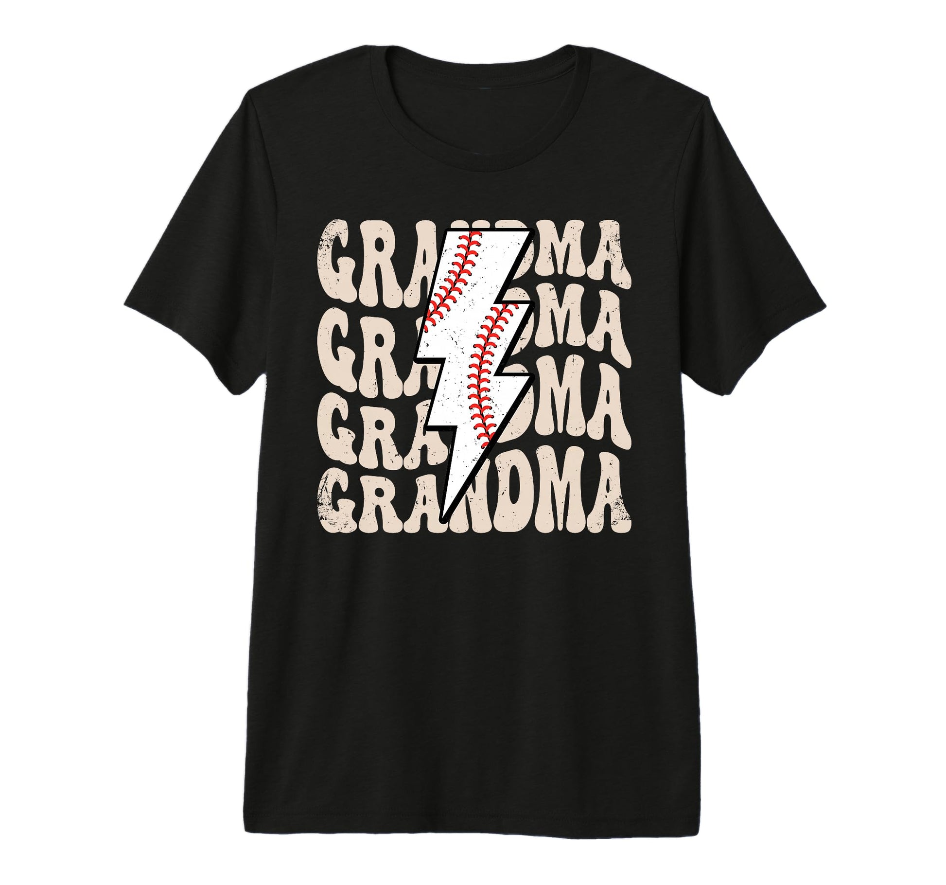Lightning Groovy Proud Baseball Grandma T-Shirt - Minimalist Print Unisex - T-Shirt, Sweatshirt, Hoodie