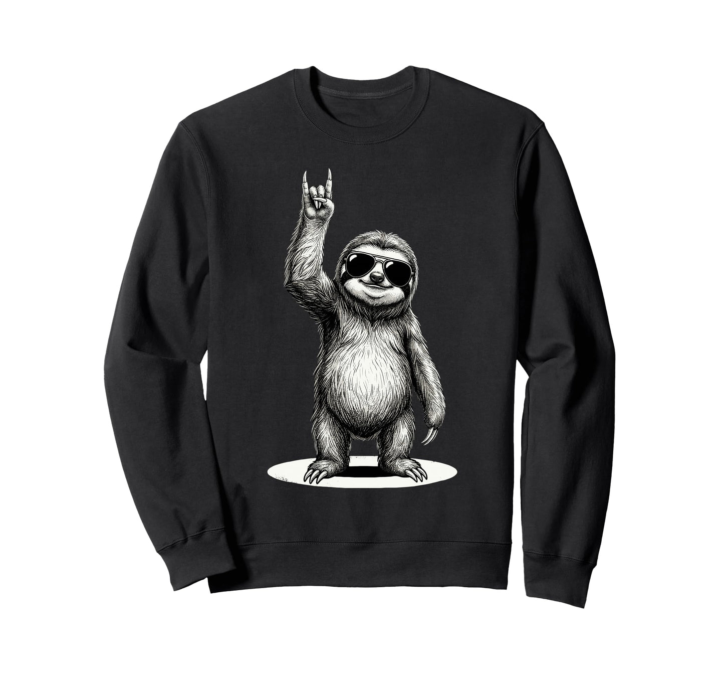 Sloth Rock Rock And Roll Funny Sweatshirt - Streetwear Style for Adults - T-Shirt, Sweatshirt, Hoodie