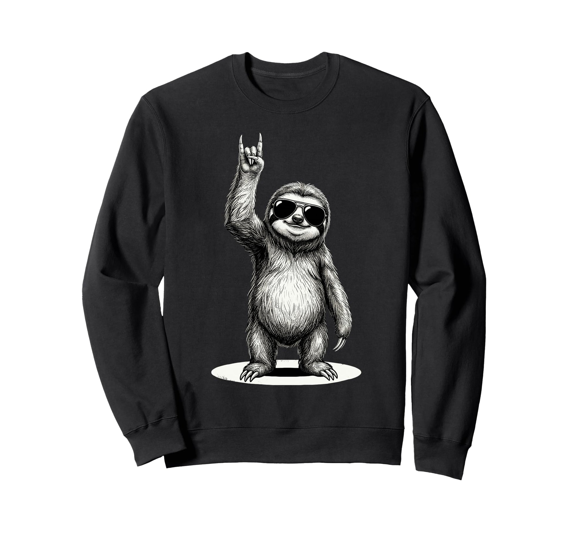 Sloth Rock Rock And Roll Funny Sweatshirt - Streetwear Style for Adults - T-Shirt, Sweatshirt, Hoodie