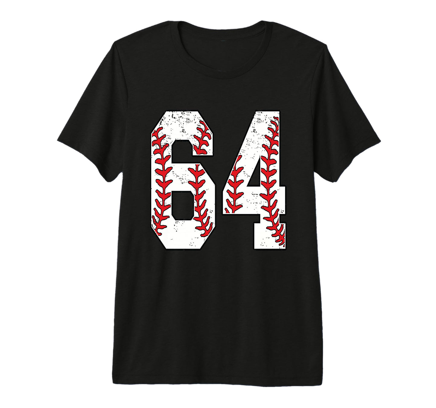 Number 64 Baseball 64 Jersey Number T-Shirt - Fun Novelty Design Unisex - T-Shirt, Sweatshirt, Hoodie