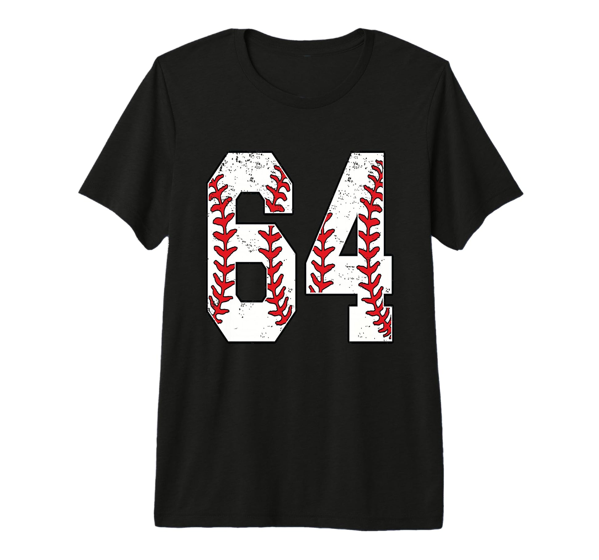 Number 64 Baseball 64 Jersey Number T-Shirt - Fun Novelty Design Unisex - T-Shirt, Sweatshirt, Hoodie