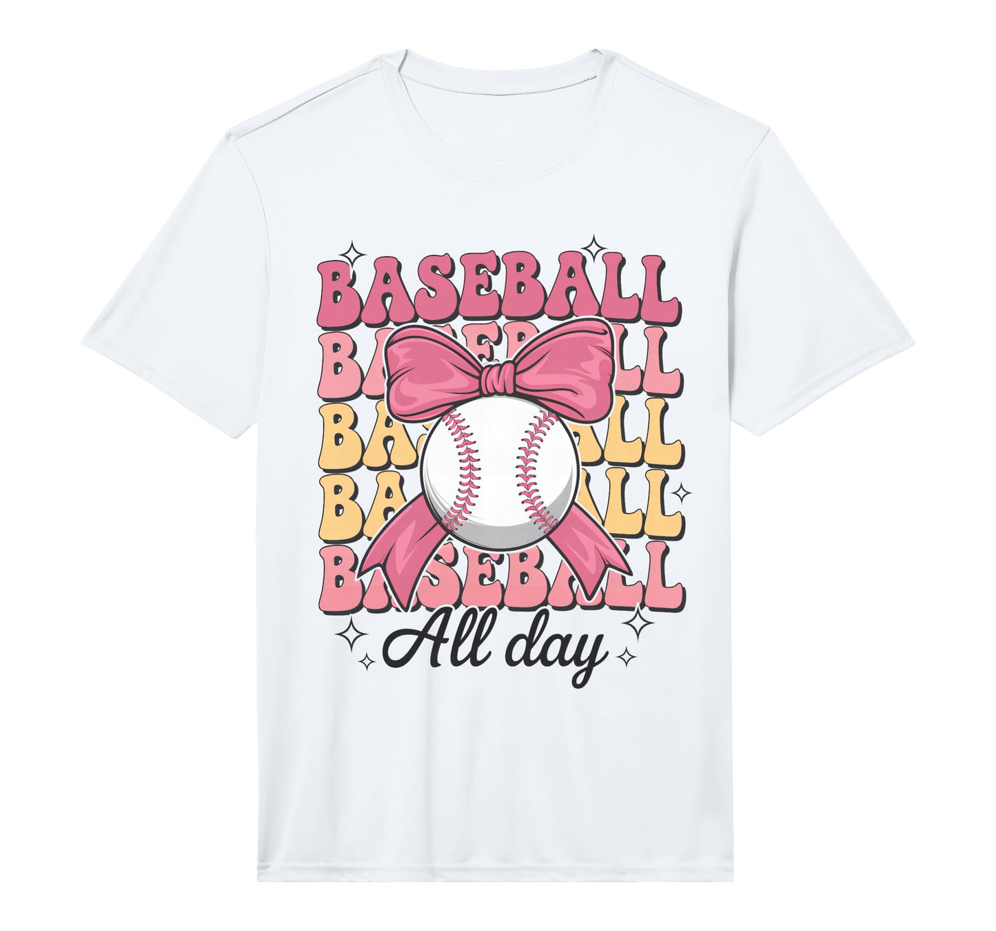 Groovy Baseball Coquette Bow Baseball T-Shirt - Aesthetic Graphic Unisex - T-Shirt, Sweatshirt, Hoodie