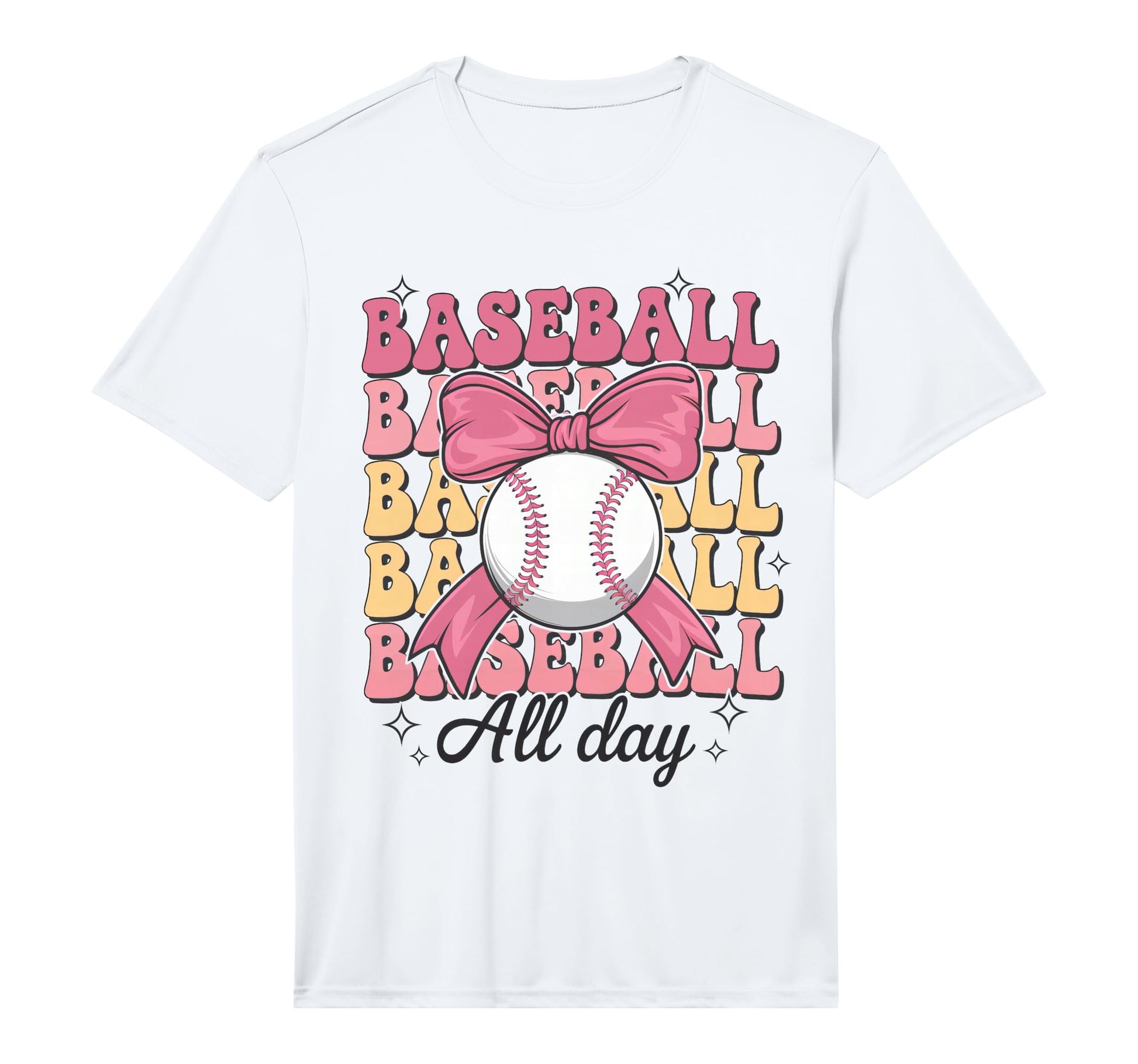 Groovy Baseball Coquette Bow Baseball T-Shirt - Aesthetic Graphic Unisex - T-Shirt, Sweatshirt, Hoodie