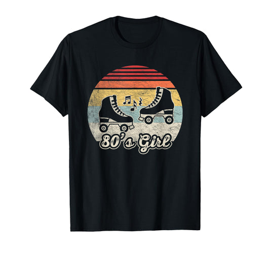 80S Roller Skates Music Vibe T-Shirt - Graphic Print Men Women - T-Shirt, Sweatshirt, Hoodie