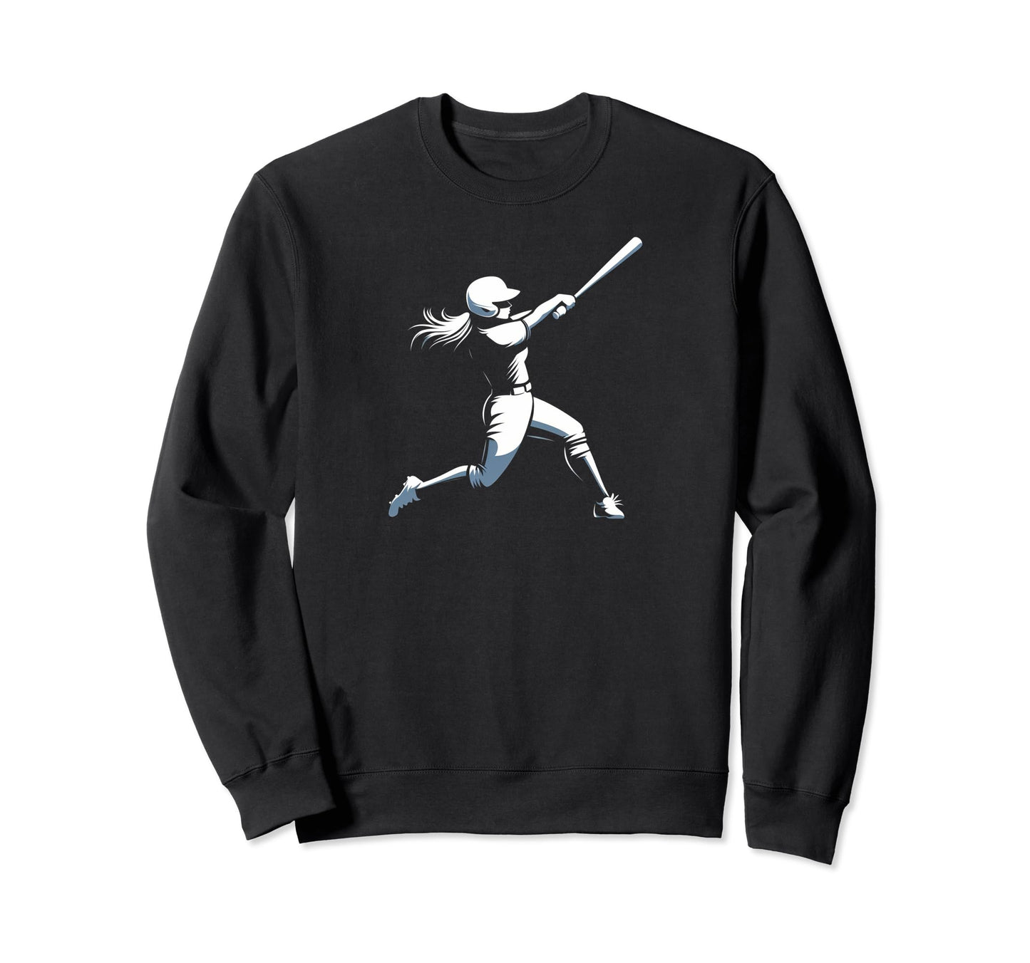 Female Baseball Player Hitting Home Sweatshirt - Fun Novelty Design Unisex - T-Shirt, Sweatshirt, Hoodie