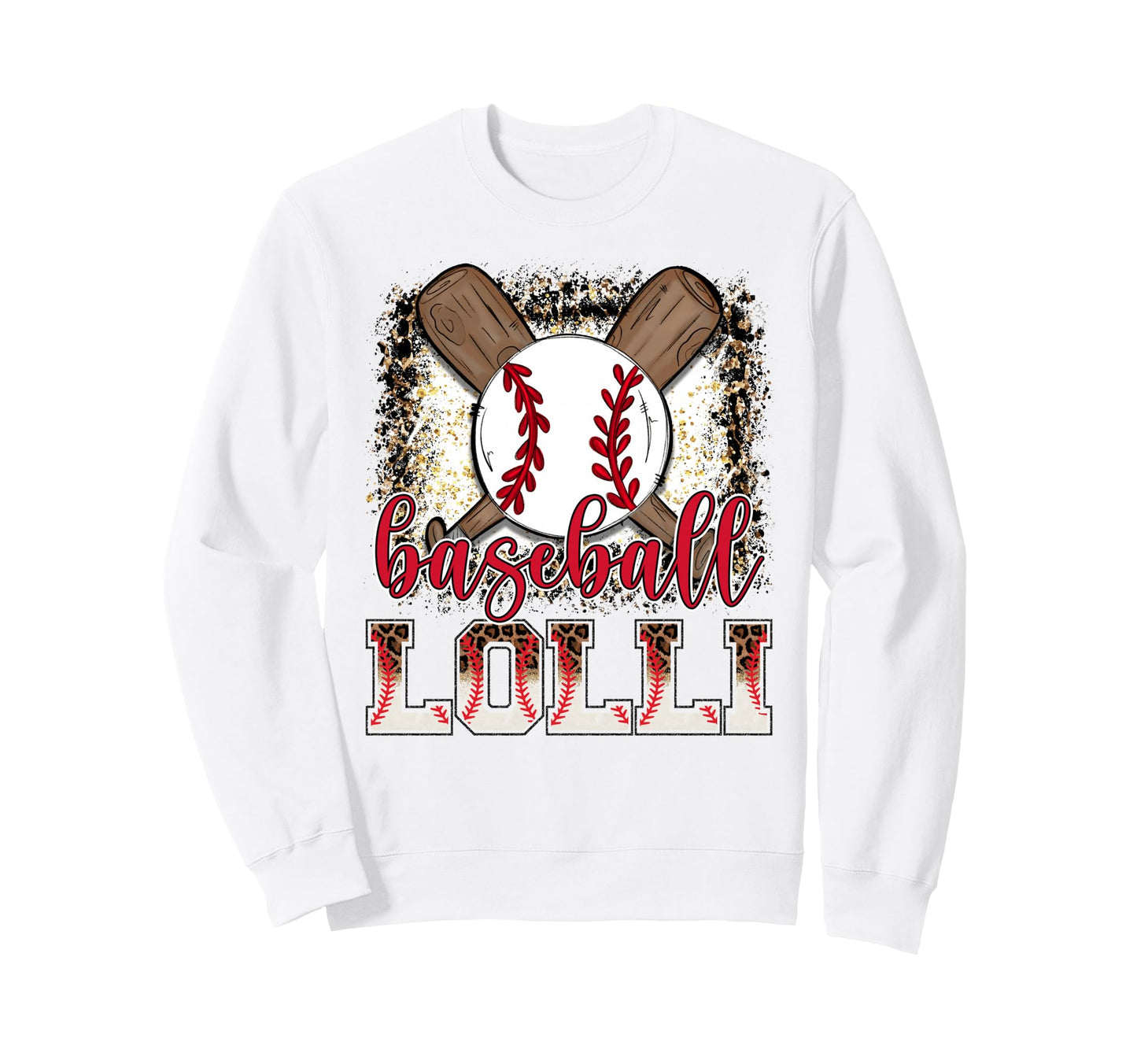 Baseball Lolli Leopard Proud Ball Sweatshirt - Graphic Print for Adults - T-Shirt, Sweatshirt, Hoodie