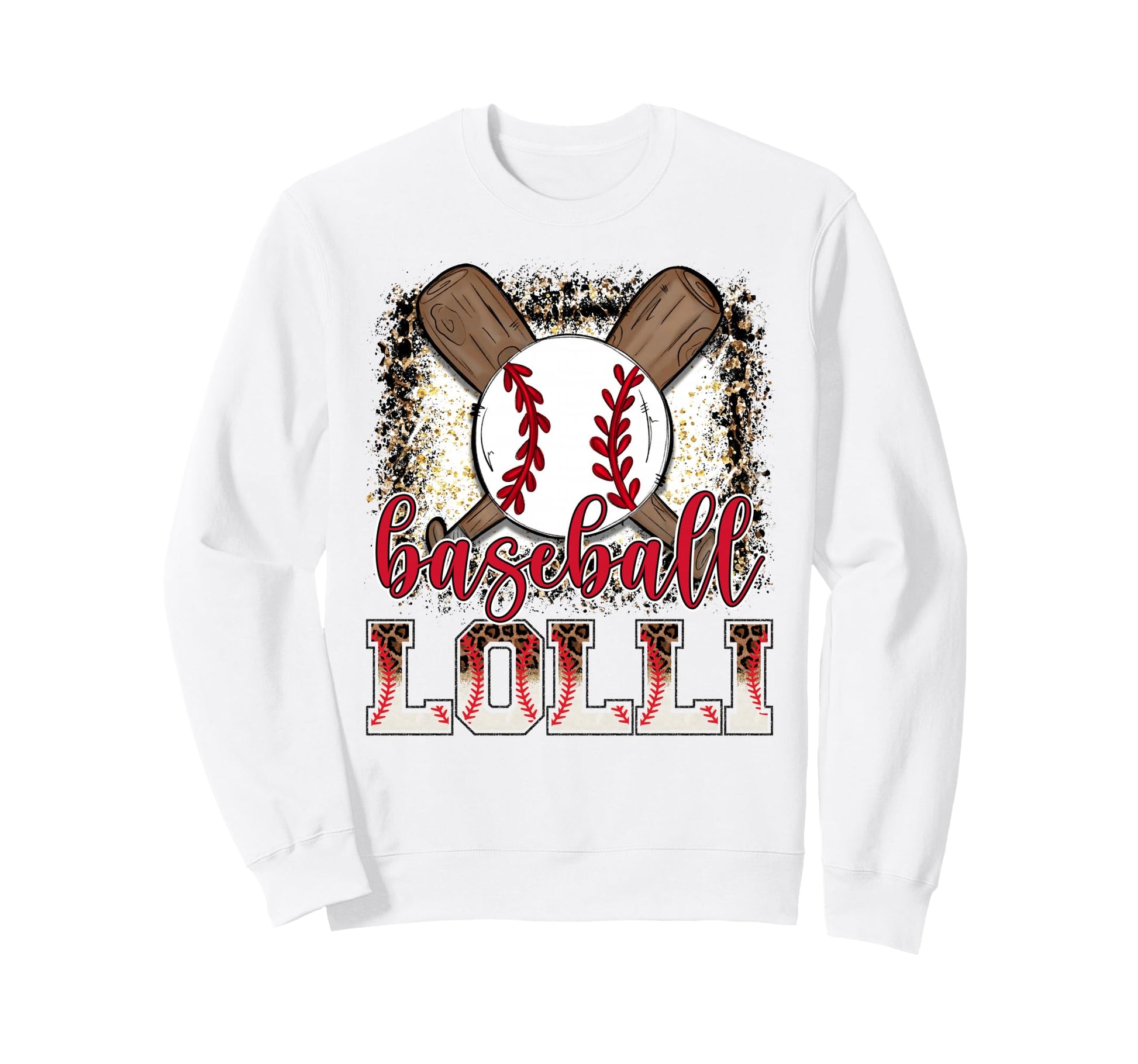 Baseball Lolli Leopard Proud Ball Sweatshirt - Graphic Print for Adults - T-Shirt, Sweatshirt, Hoodie