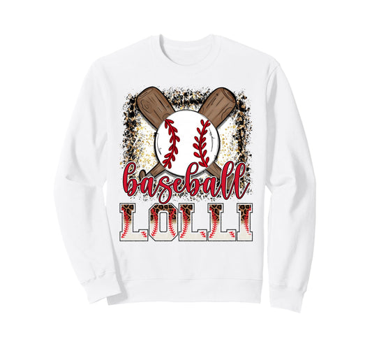 Baseball Lolli Leopard Proud Ball Sweatshirt - Graphic Print for Adults - T-Shirt, Sweatshirt, Hoodie