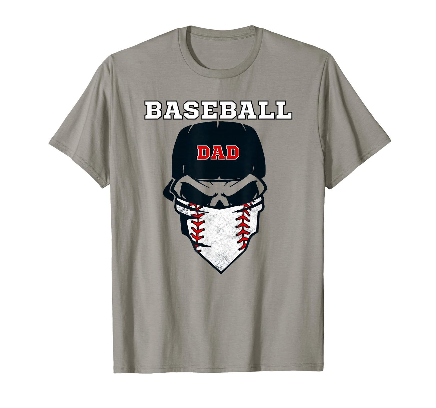 Mens Baseball Baseball Dad Skull Dad Hat T-Shirt - Graphic Print Unisex - T-Shirt, Sweatshirt, Hoodie