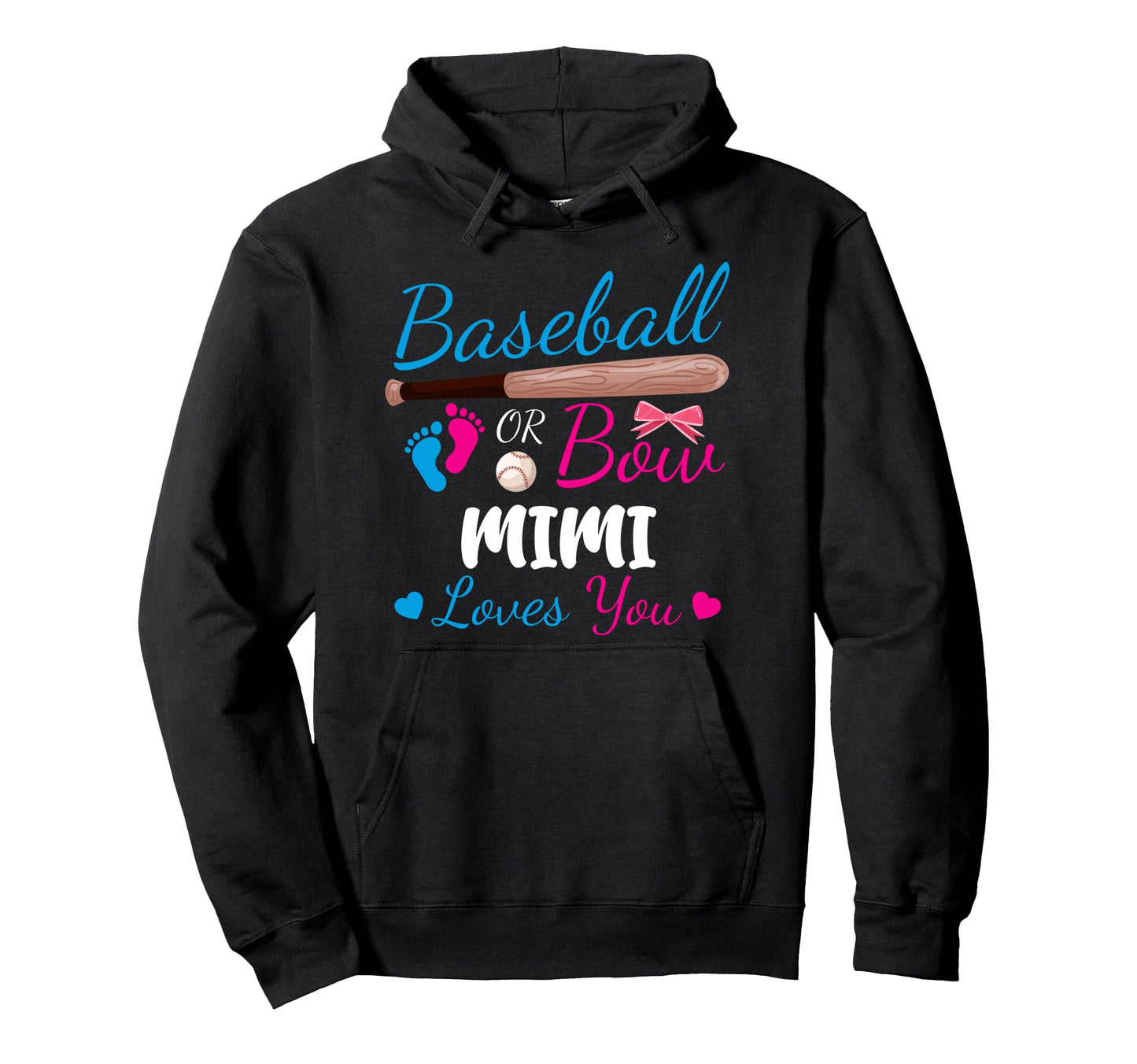 Baseball Or Bow Mimi Loves You Proud Hoodie - Aesthetic Graphic Men Women - T-Shirt, Sweatshirt, Hoodie