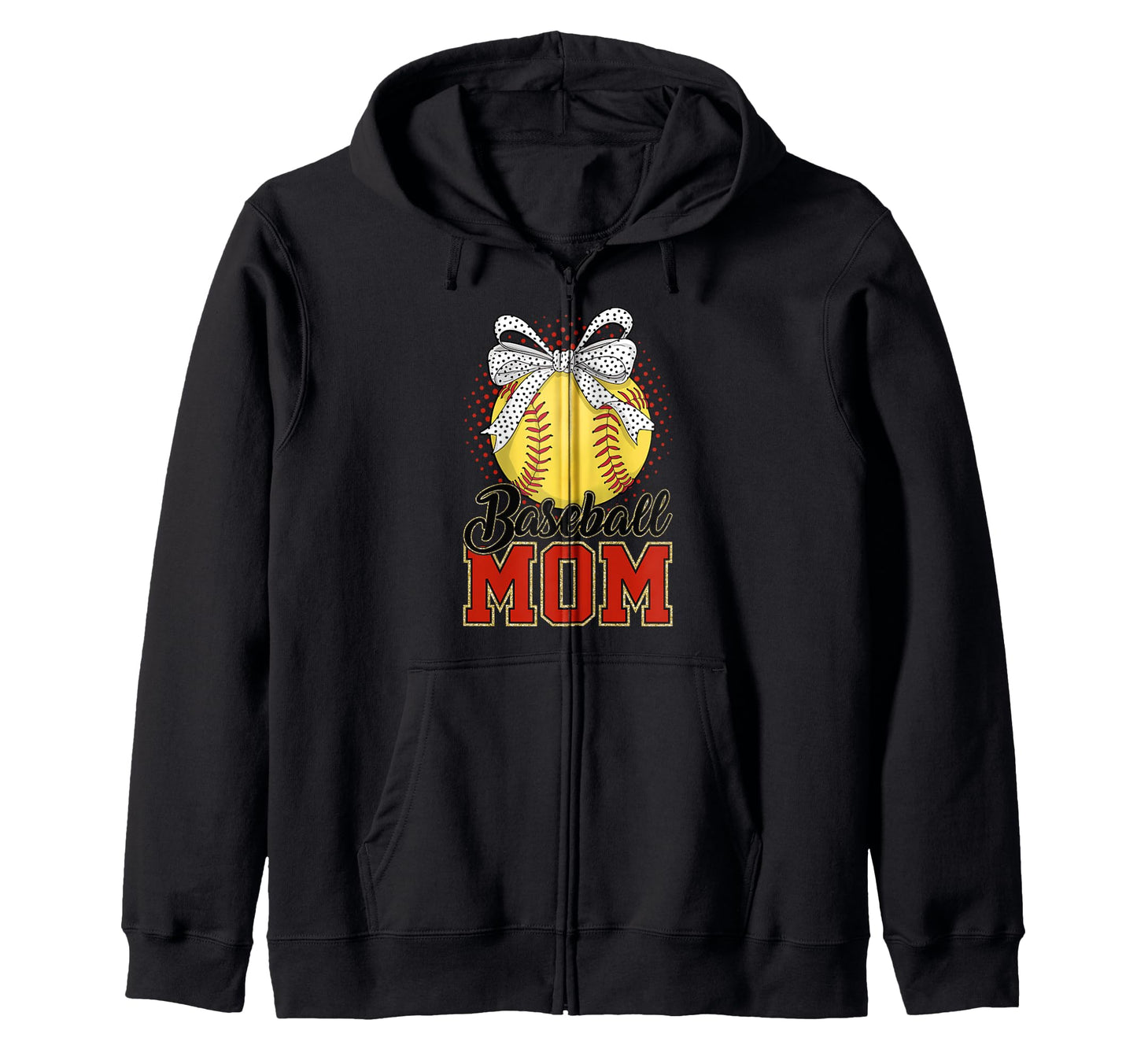 Baseball Mom Play Ball Sports Bow T-Shirt - Aesthetic Graphic for Adults - T-Shirt, Sweatshirt, Hoodie