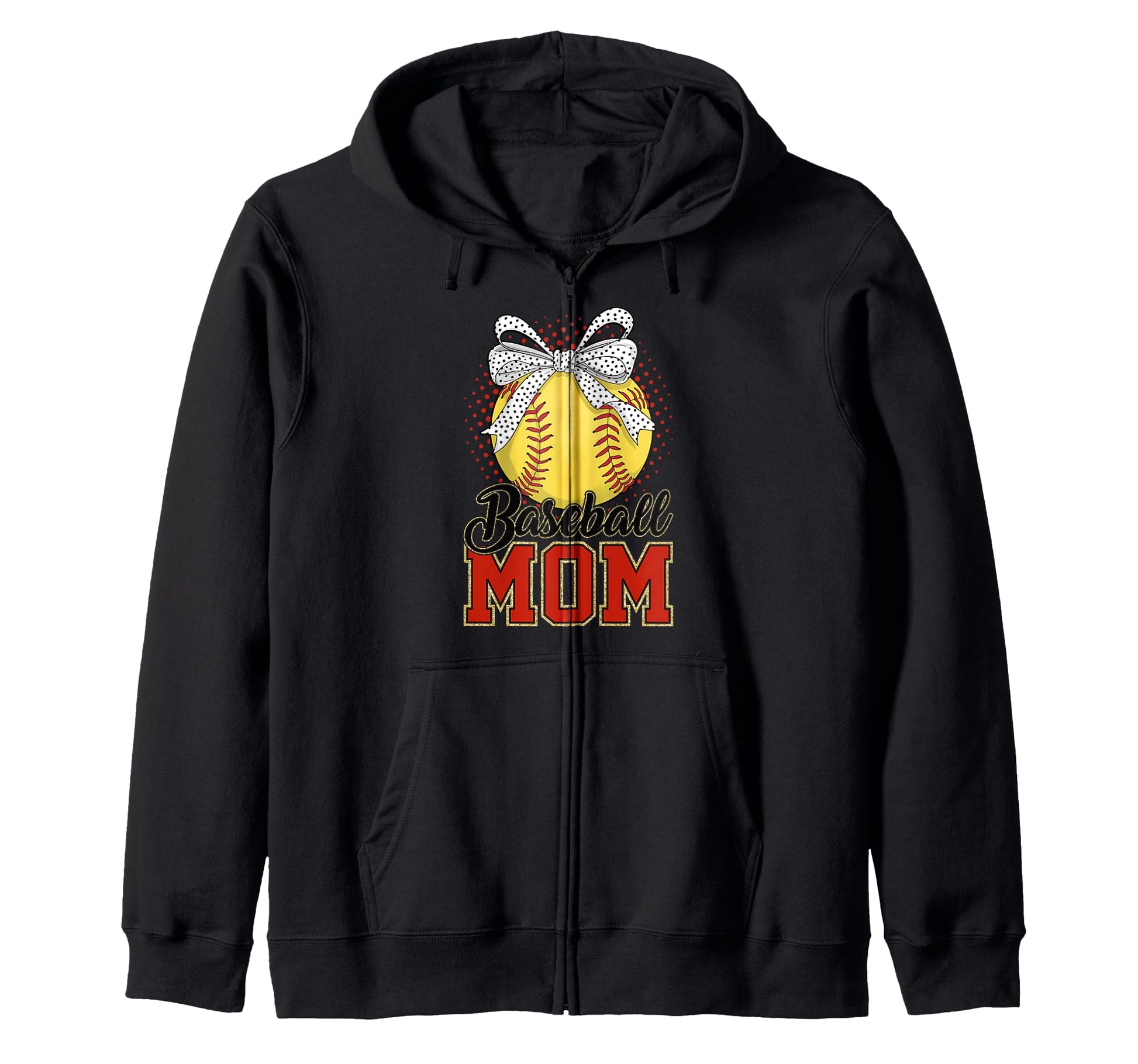 Baseball Mom Play Ball Sports Bow T-Shirt - Aesthetic Graphic for Adults - T-Shirt, Sweatshirt, Hoodie