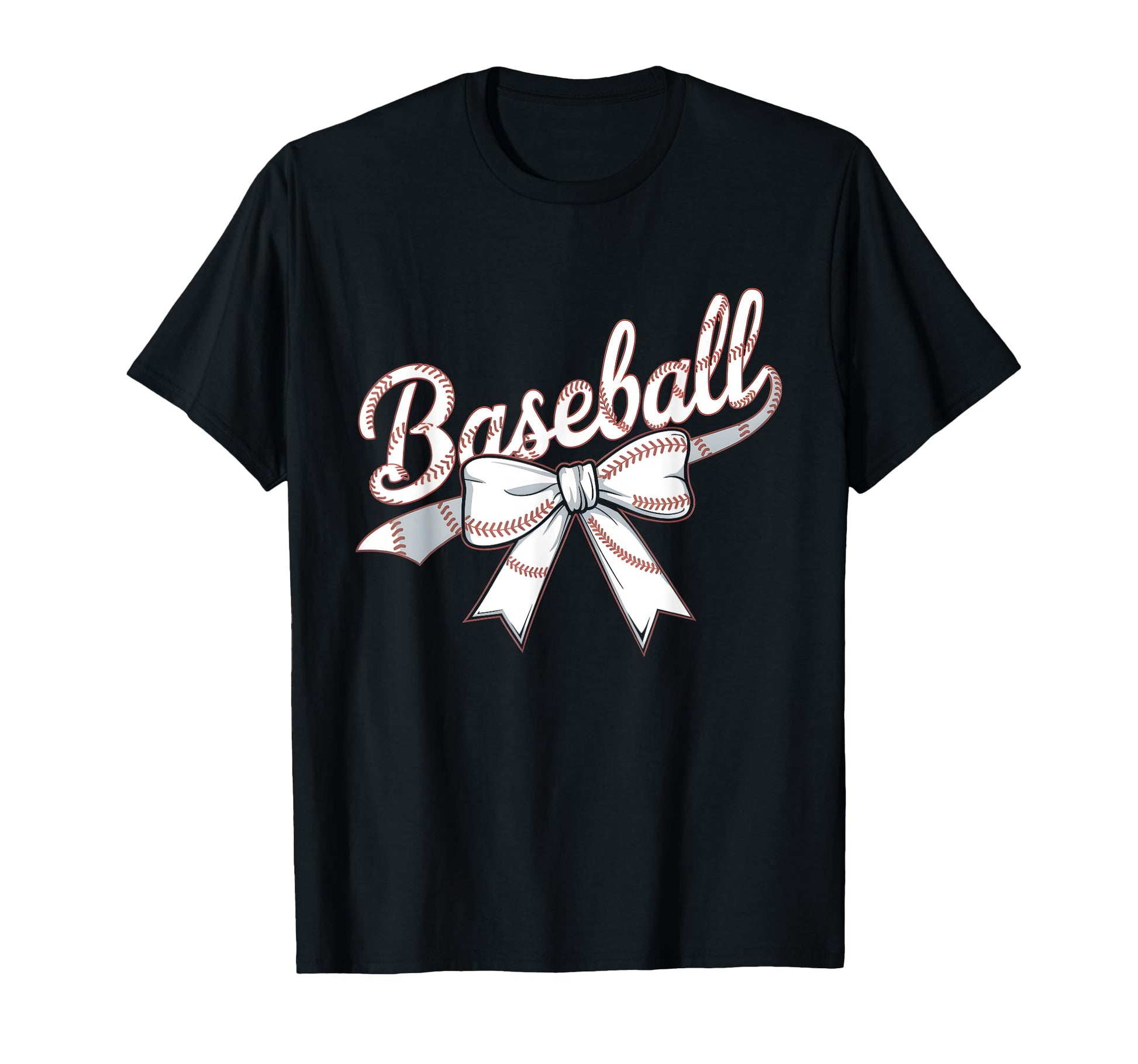Checkered Coquette Bow Baseball Mom T-Shirt - Novelty Apparel for Adults - T-Shirt, Sweatshirt, Hoodie