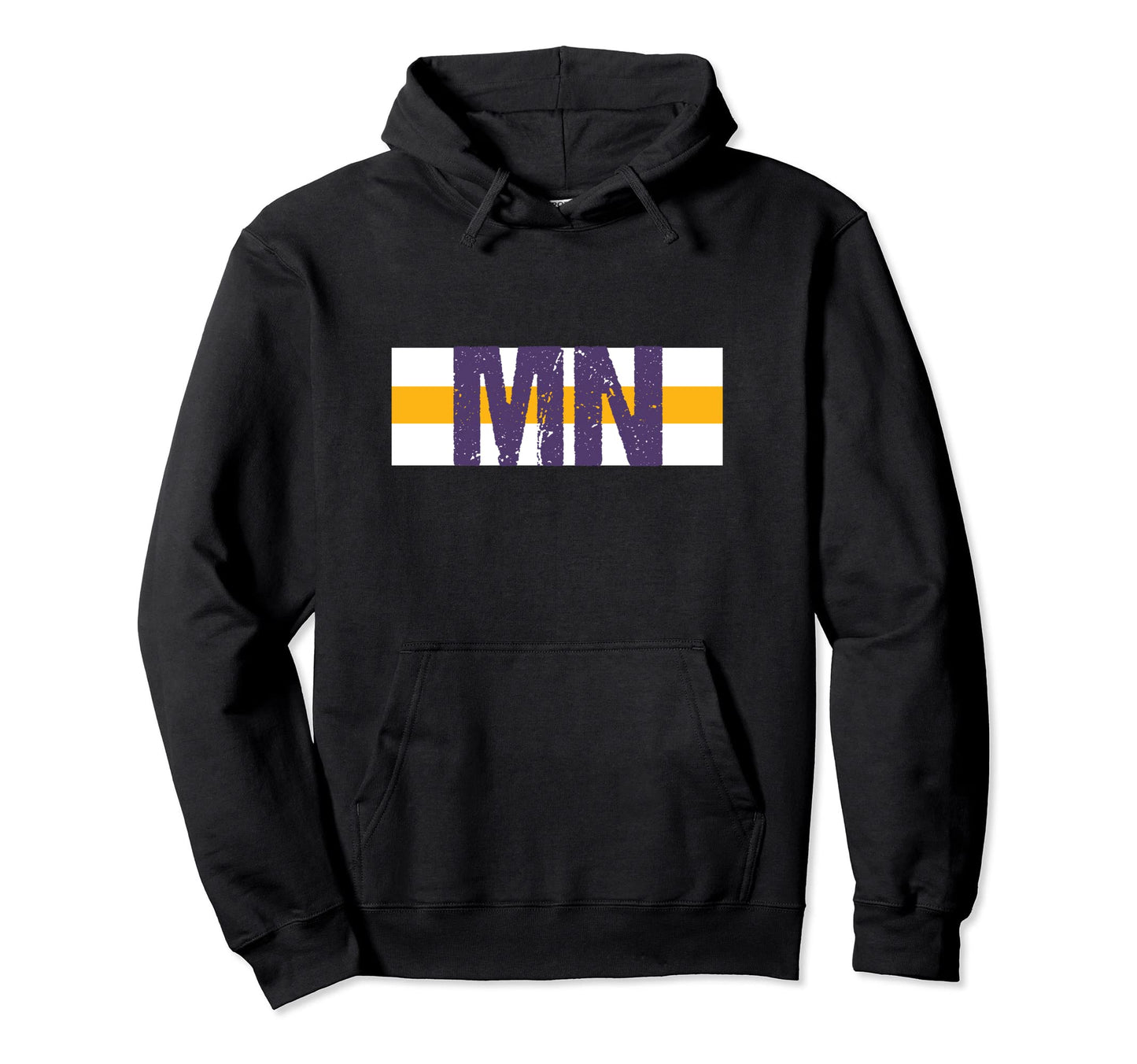 Minnesota Purple Yellow Striped Mn Hoodie - Aesthetic Graphic Unisex - T-Shirt, Sweatshirt, Hoodie