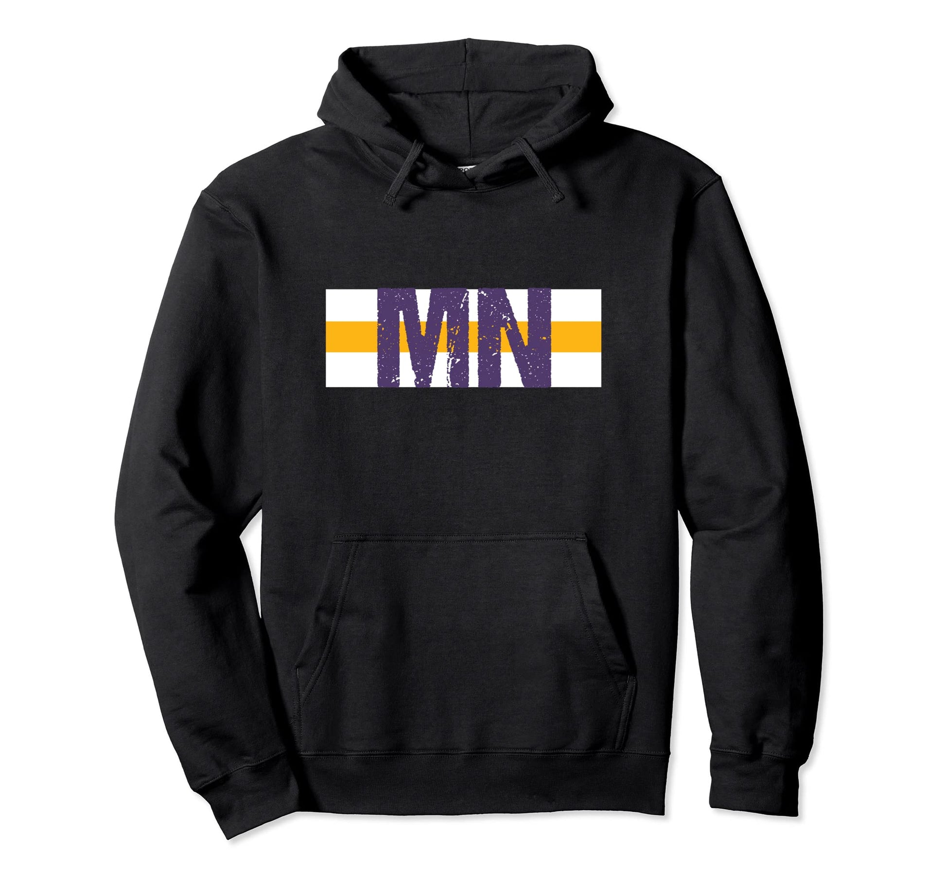 Minnesota Purple Yellow Striped Mn Hoodie - Aesthetic Graphic Unisex - T-Shirt, Sweatshirt, Hoodie