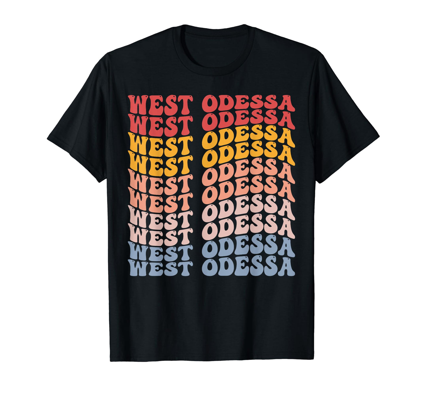 West Odessa City Groovy T-Shirt - Unique Graphic Unisex - T-Shirt, Sweatshirt, Hoodie