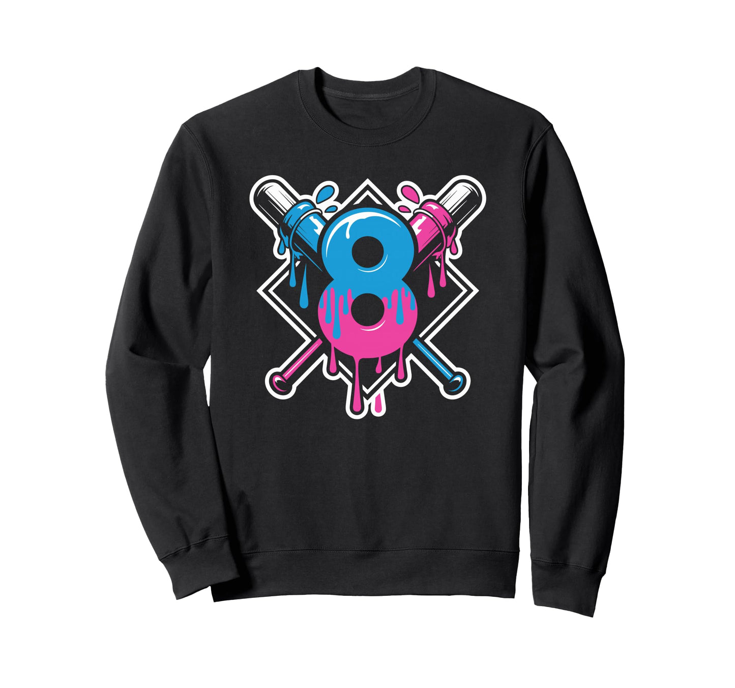 Baseball Birthday Confidence Age Sweatshirt - Custom Art Print for Adults - T-Shirt, Sweatshirt, Hoodie