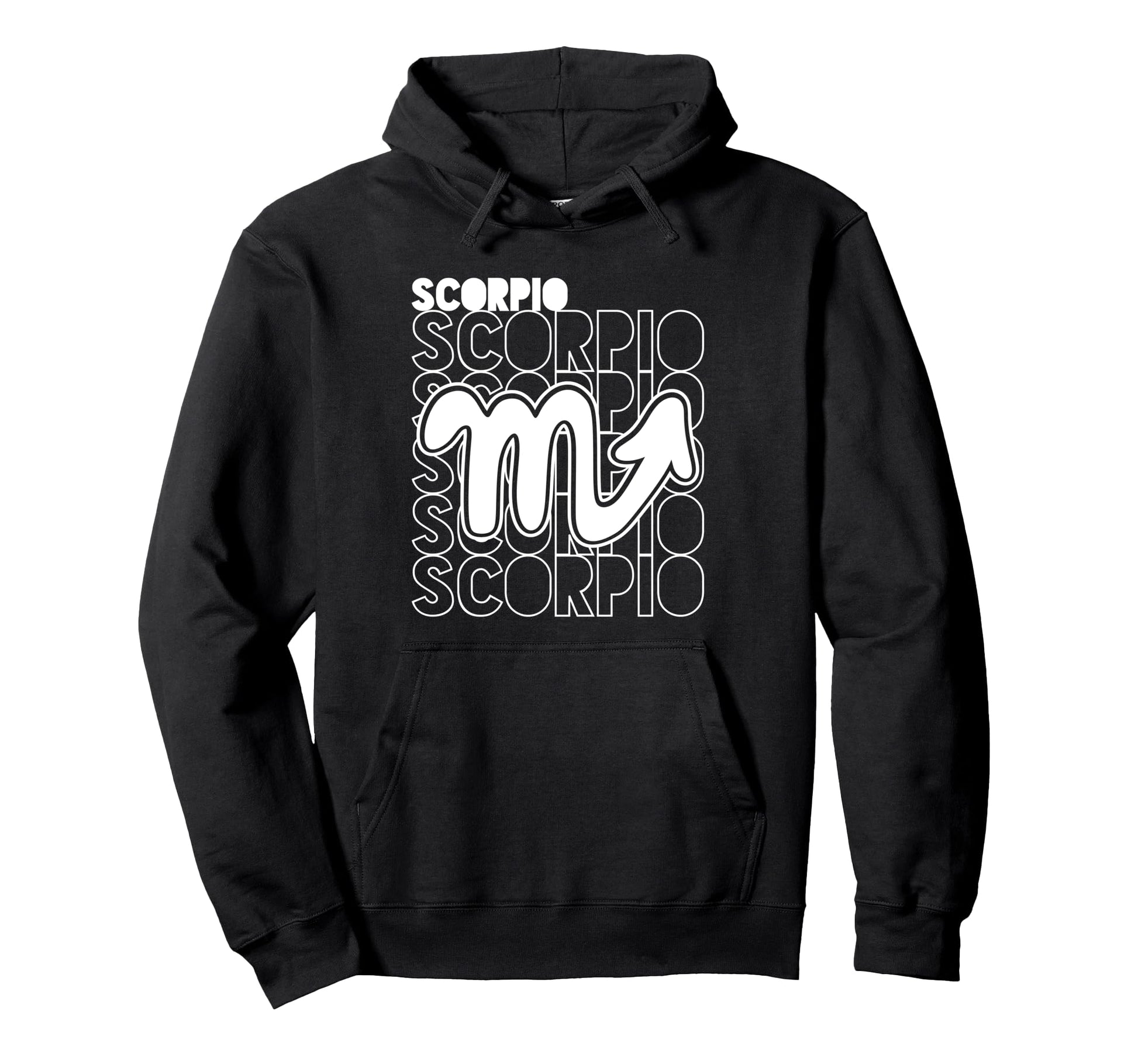 Scorpio Zodiac Typography Astrology Hoodie - Custom Art Print for Adults - T-Shirt, Sweatshirt, Hoodie